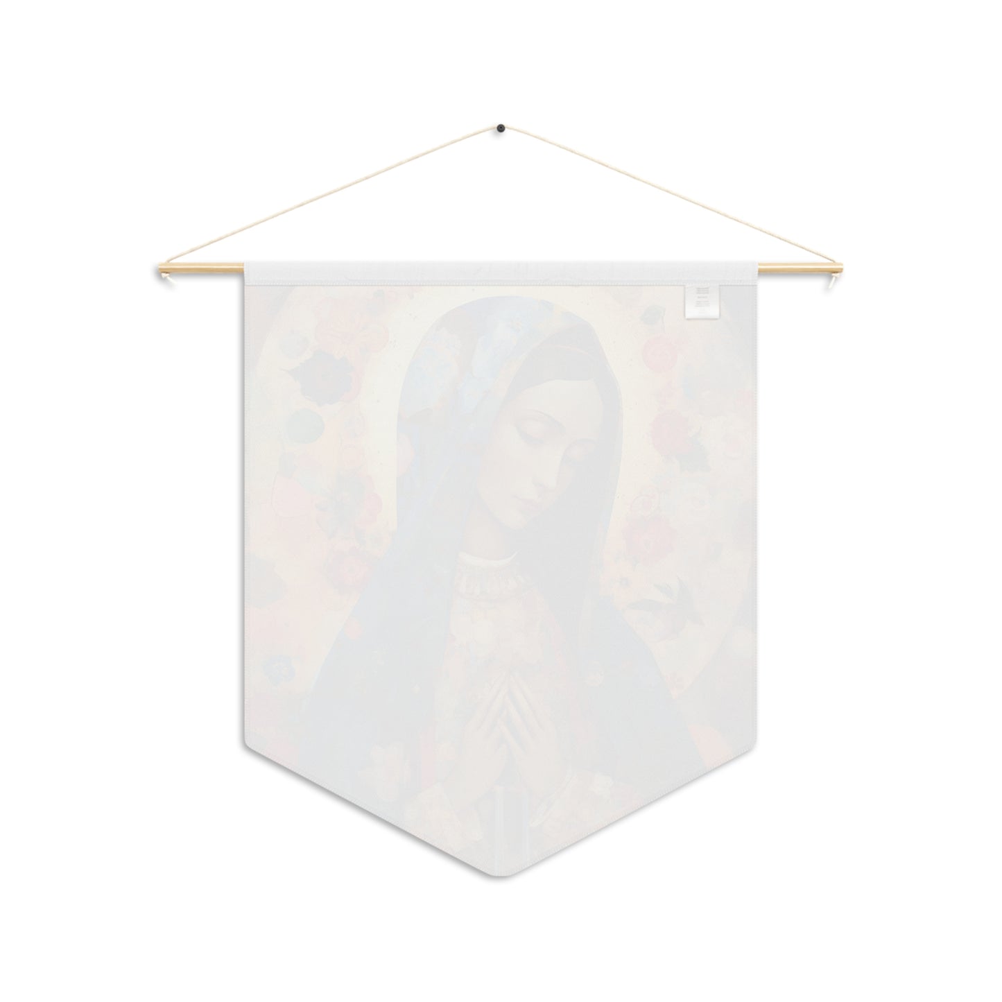Mary's Silent Blessing Wall Banner / Wall Hanging / Pennant - Prayer room - Catholic Art - Saint Art - Large Saint Print - 18" x 21"