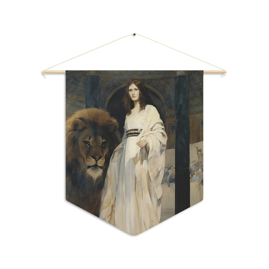 Saint Euphemia Wall Banner / Wall Hanging - Unique Religious Art for your home - Prayer room - Catholic Home Art - 18" x 21"
