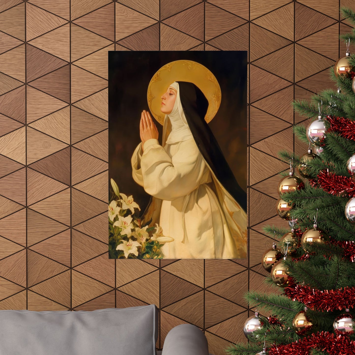 Saint Lutgardis Poster Print - Sanctified Souls Print - Multiple Sizes - Premium Posters - Catholic Art for your home