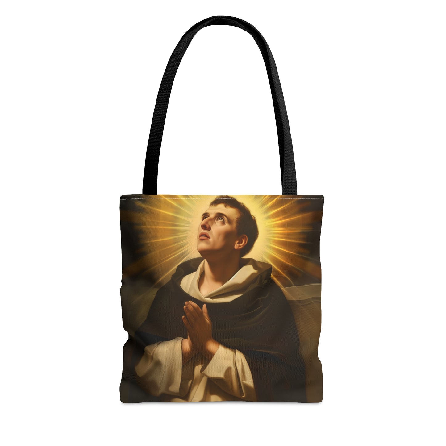 Saint Thomas Aquinas Tote Bag - Three sizes - Large Medium Small Faith Art Bag - Catholic purse - Double Sided - Patron Saint Art