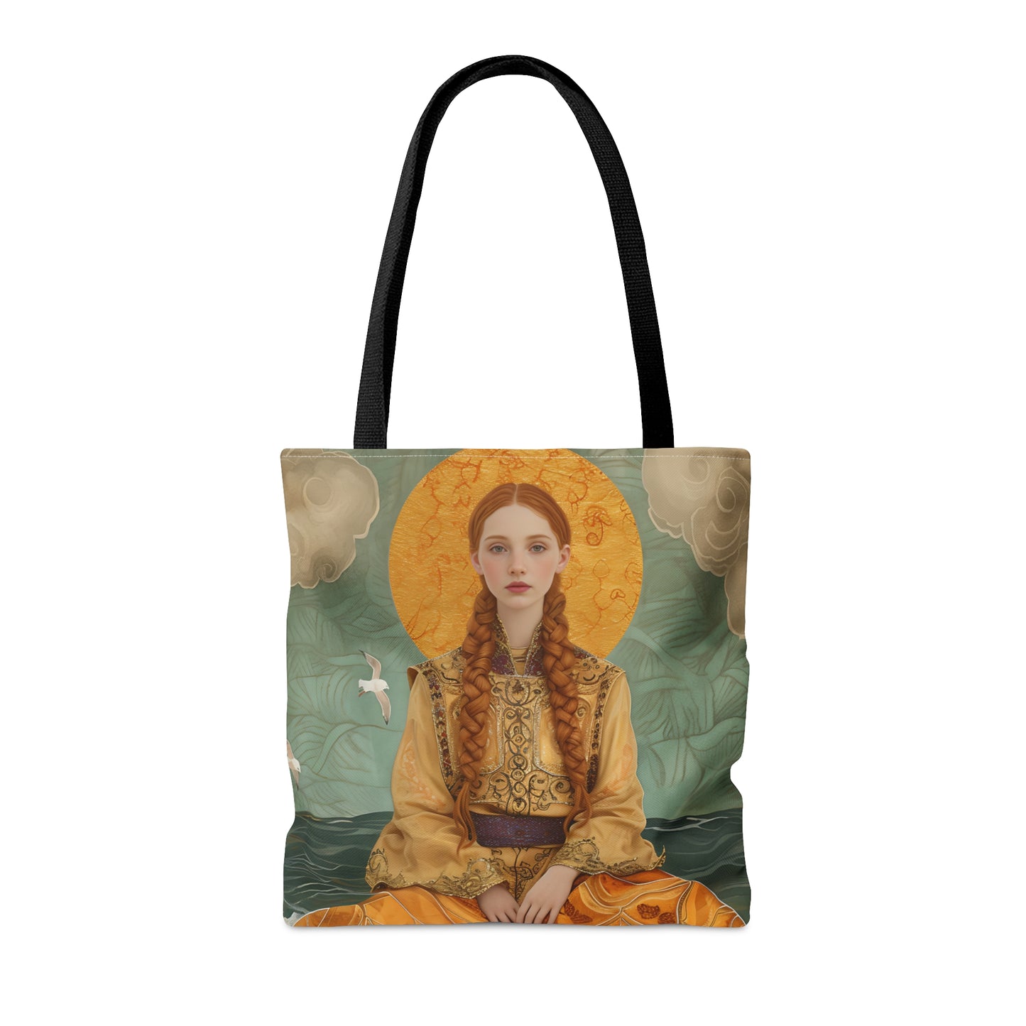Saint Ia of Cornwall Tote Bag - Three sizes - Large Medium Small Faith Art Bag - Catholic purse - Double Sided - Patron Saint Art