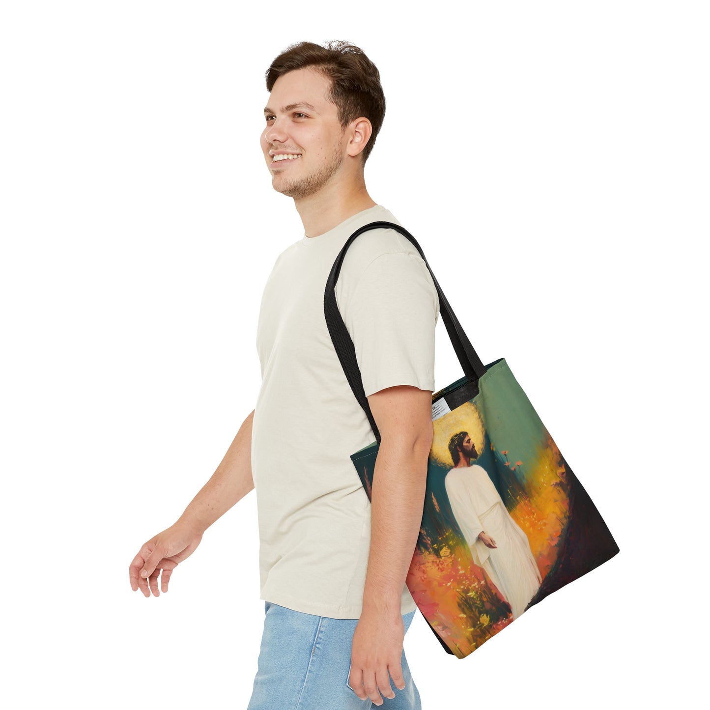 Christus Resurrexit (Christ Is Risen) Tote Bag - Large Medium Small Faith Art Bag - Catholic Faith Purse - Double Sided