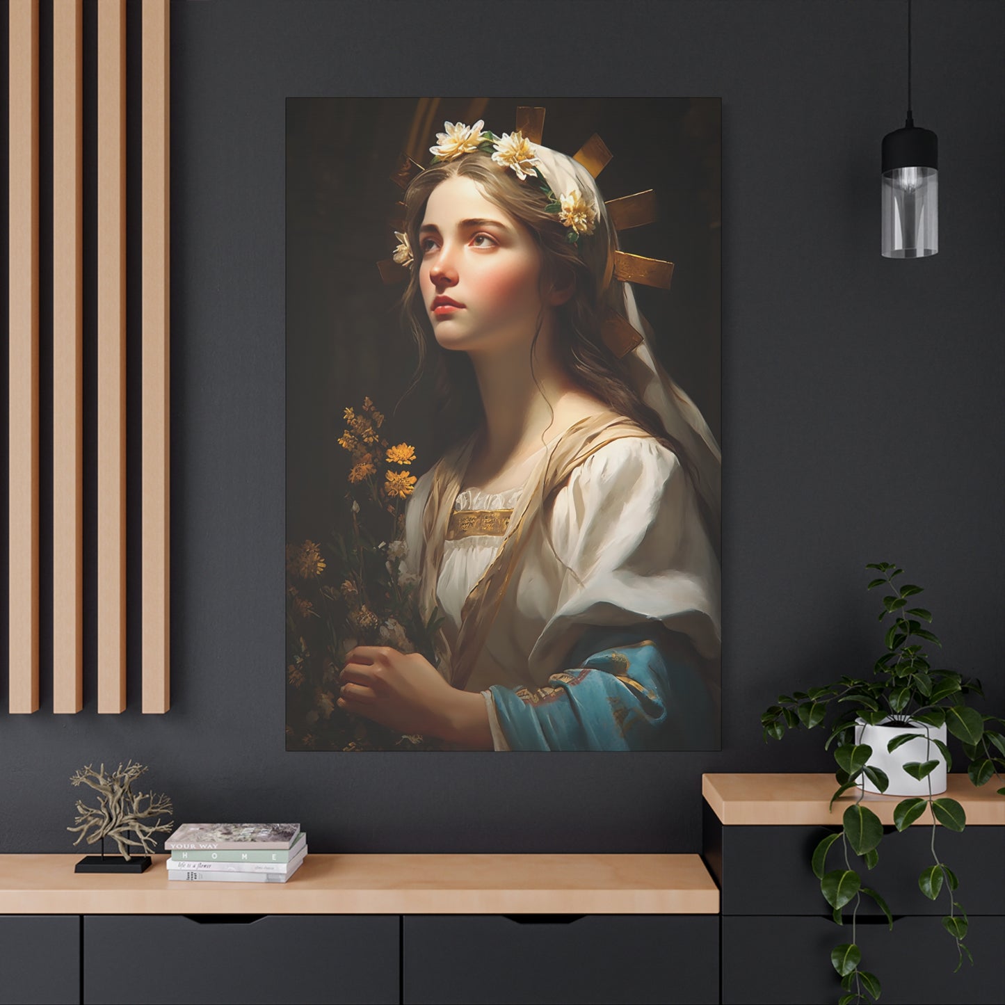 Saint Zita of Lucca  - Museum Wrapped Canvas - Sanctified Souls Print - Religious Art for your Home