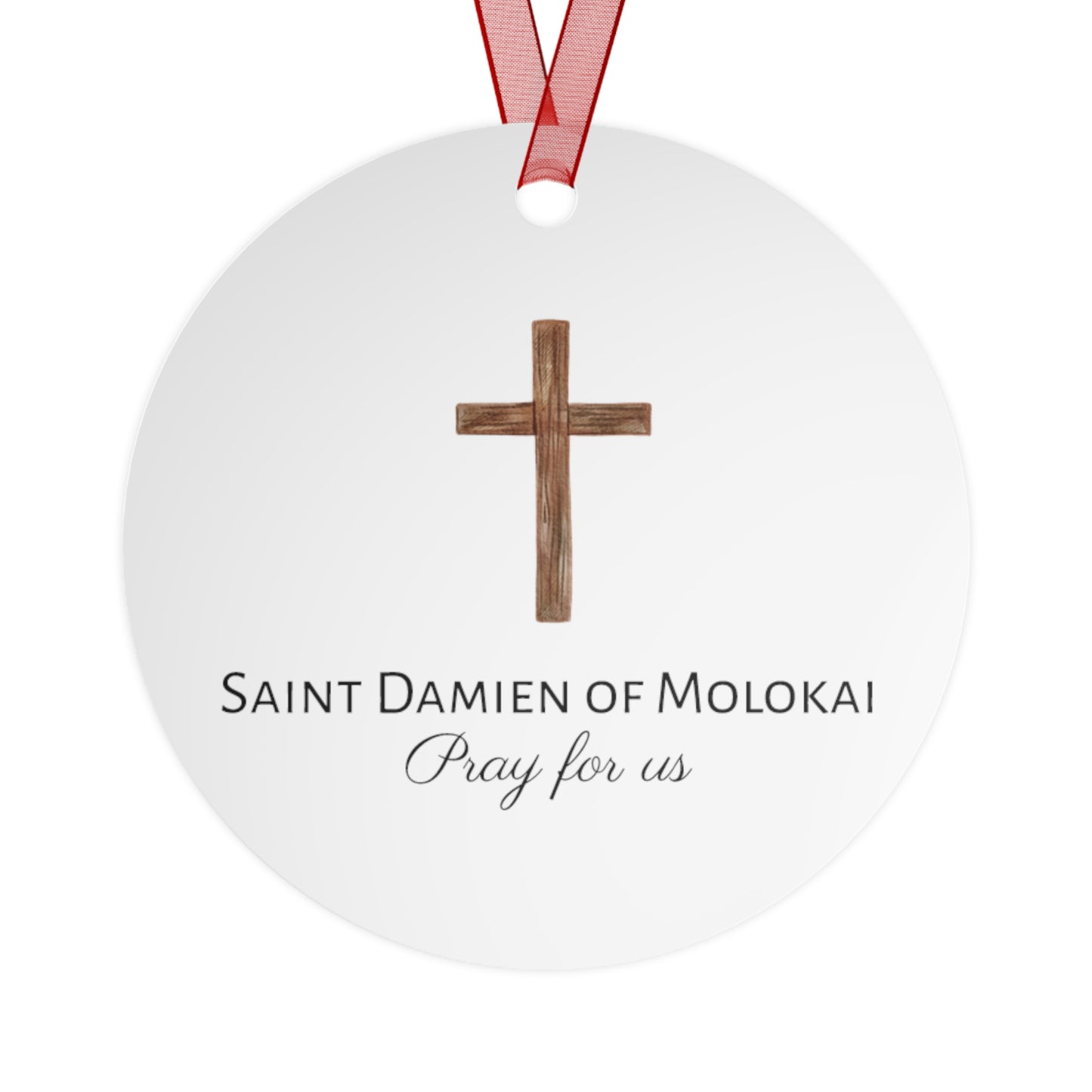 Saint Damien of Molokai Ornament - Religious Holiday Christmas Ornament and Keepsake - Double sided Keepsake
