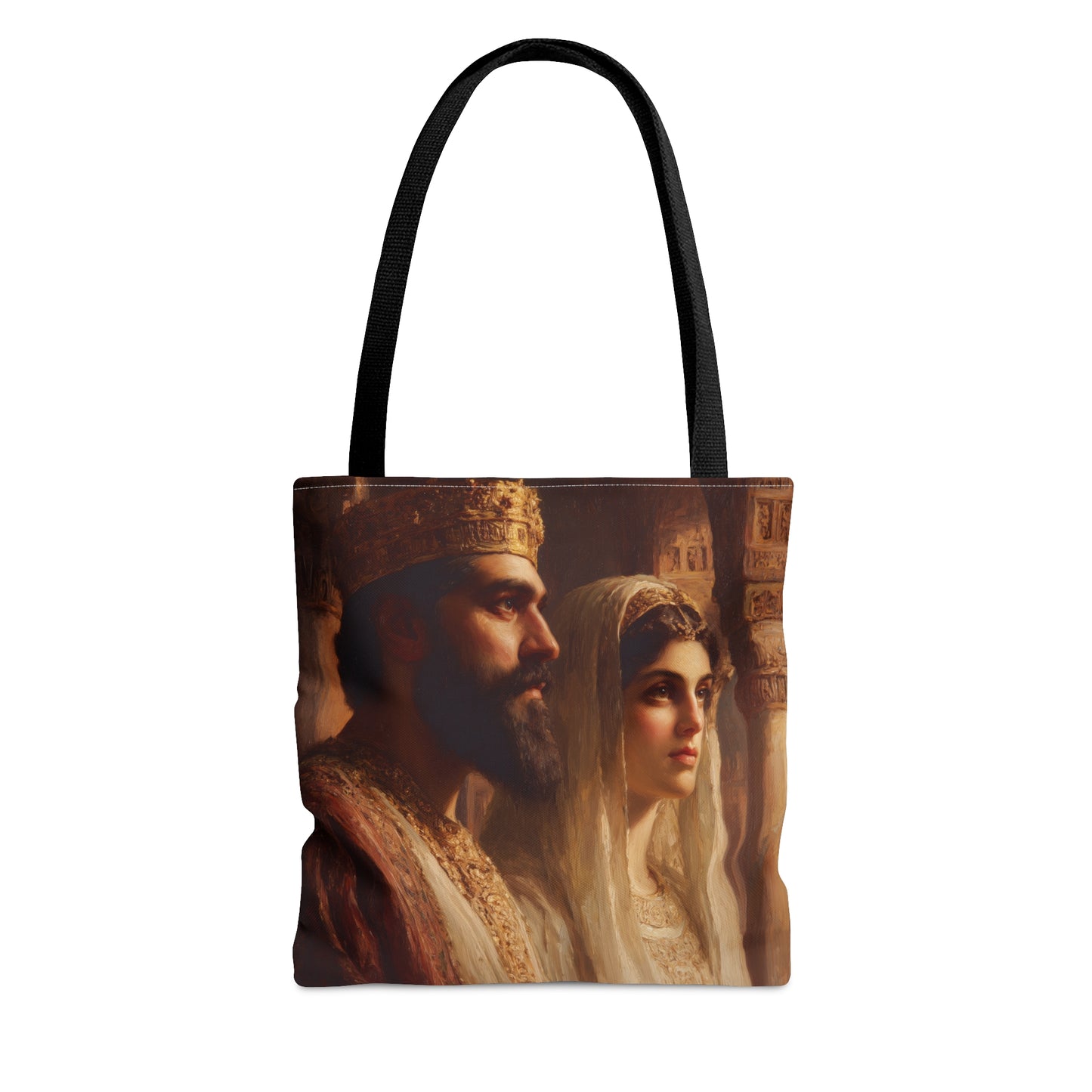 King Xerxes and Queen Esther - Tote Bag - Large Medium Small Faith Art Bag - Catholic Faith Purse