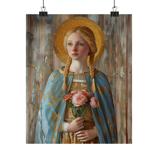 Saint Fina / Seraphina Print - Sanctified Souls Print - Multiple Sizes - Premium Matte Vertical Posters