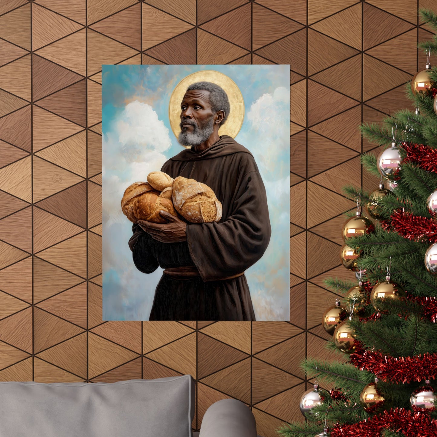 Saint Benedict the Moor  - Sanctified Souls Print - Multiple Sizes - Premium Matte Vertical Posters - Catholic Fine Art Print