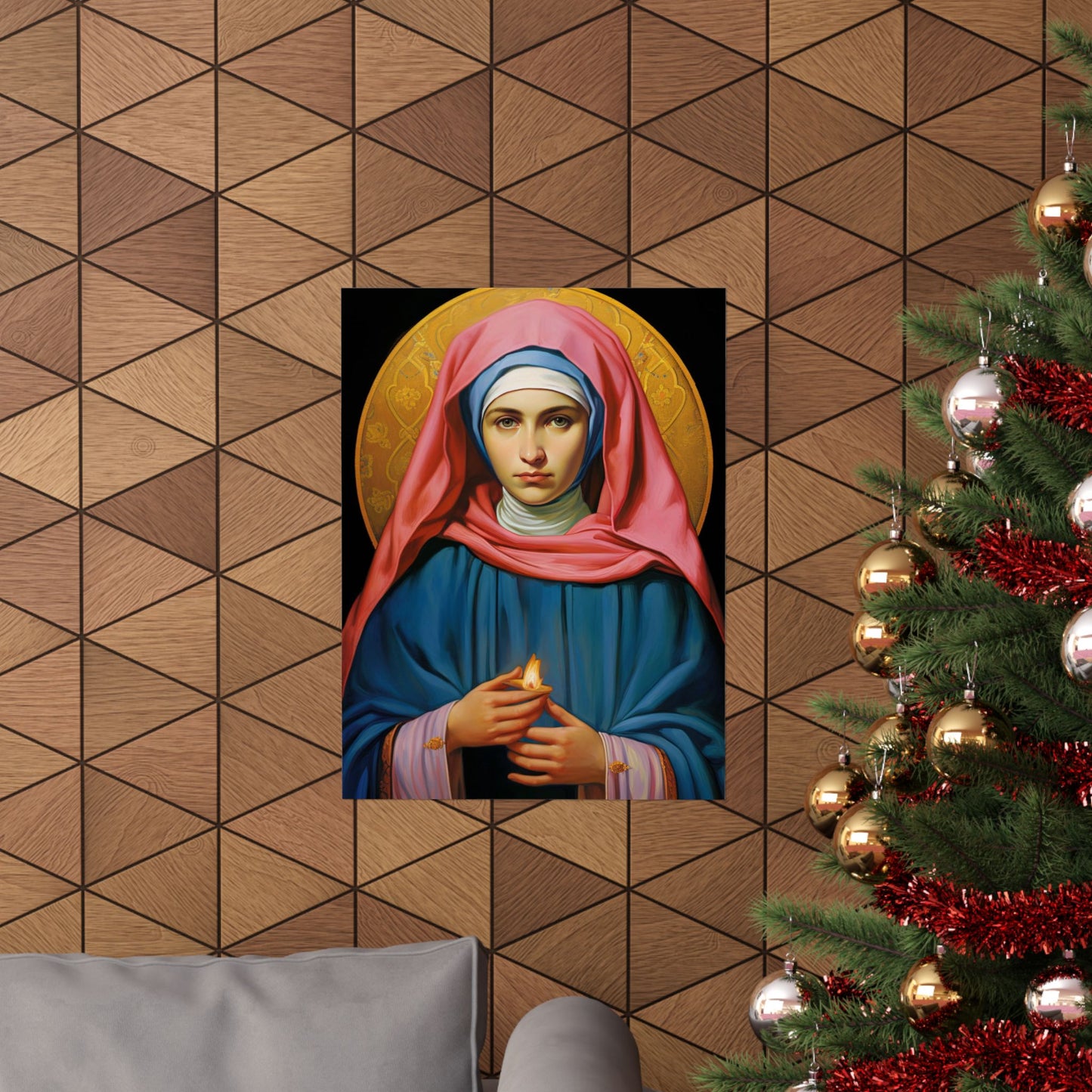 Saint Bernadette Print - Sanctified Souls Print - Multiple Sizes - Premium Matte Vertical Posters