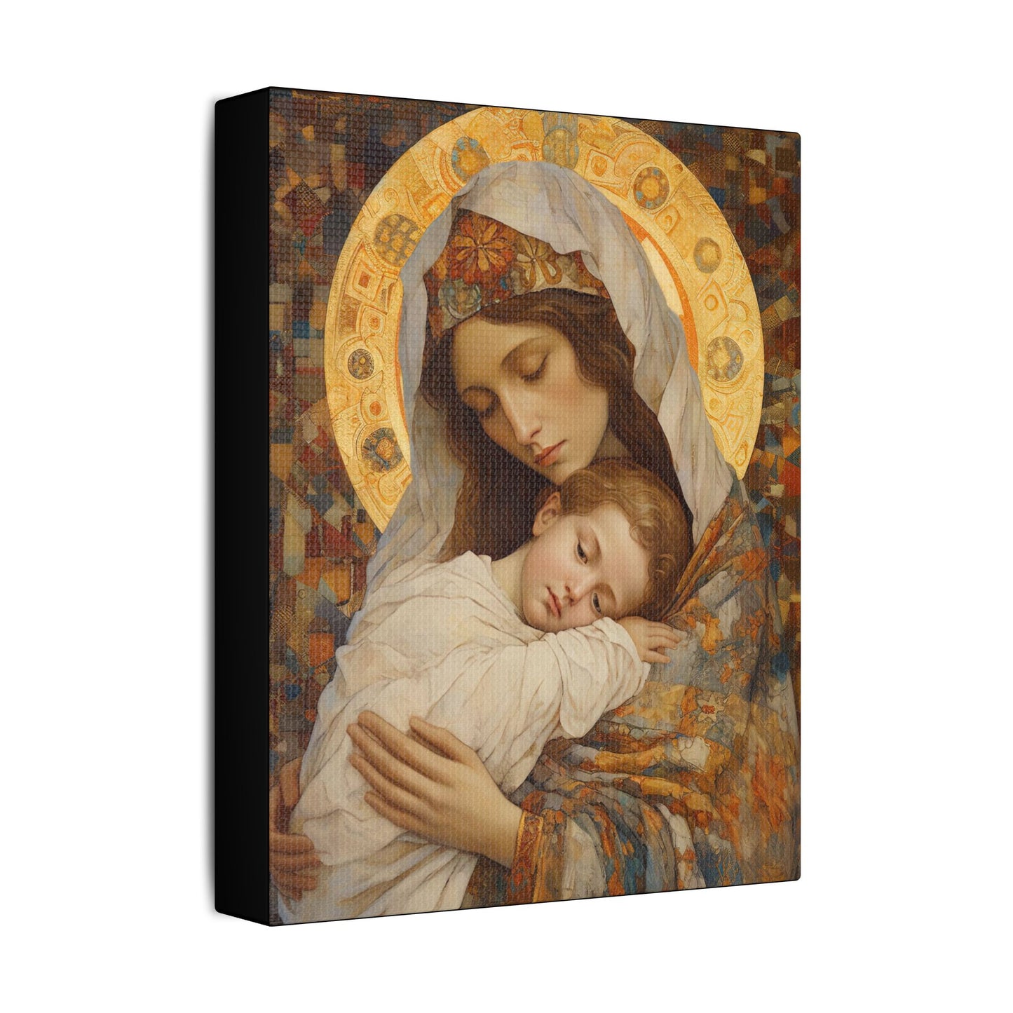 Cradle of Grace - Madonna and Christ Child - Museum Wrapped Canvas - Sanctified Souls Print - Religious Art for your Home - The Virgin Mary
