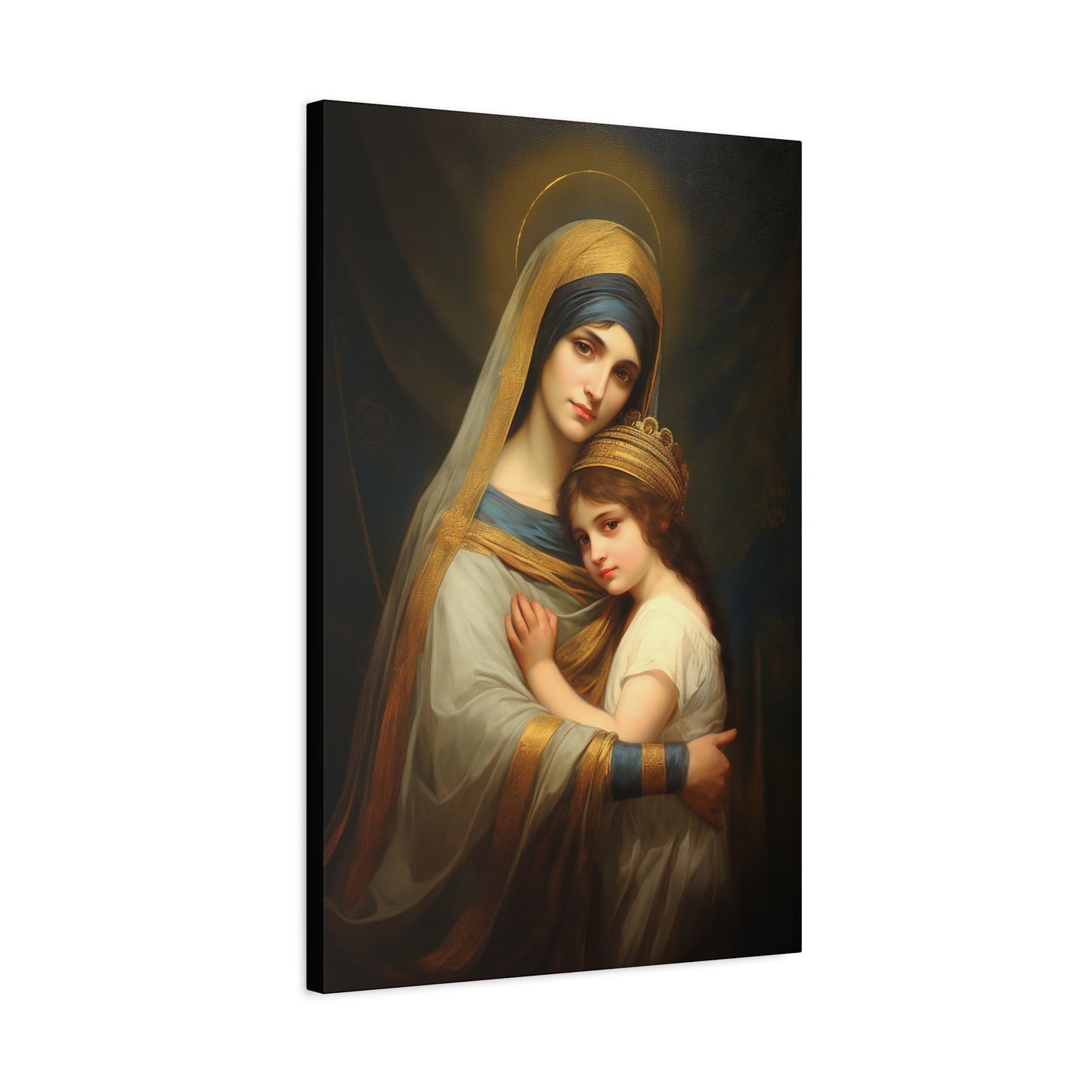 Saint Anne mother of Mary the Blessed Virgin - Museum Wrapped Canvas - Sanctified Souls Print - Religious Art for your Home