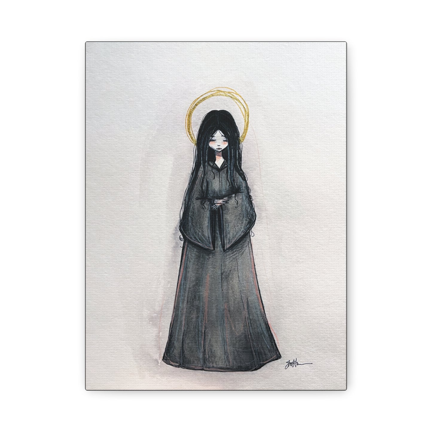 Blessed Mary Magdalen Kiota Hand-Drawn Catholic Canvas Print | Martyrs of Japan Sacred Art | Sanctified Solocosmo Religious Artwork