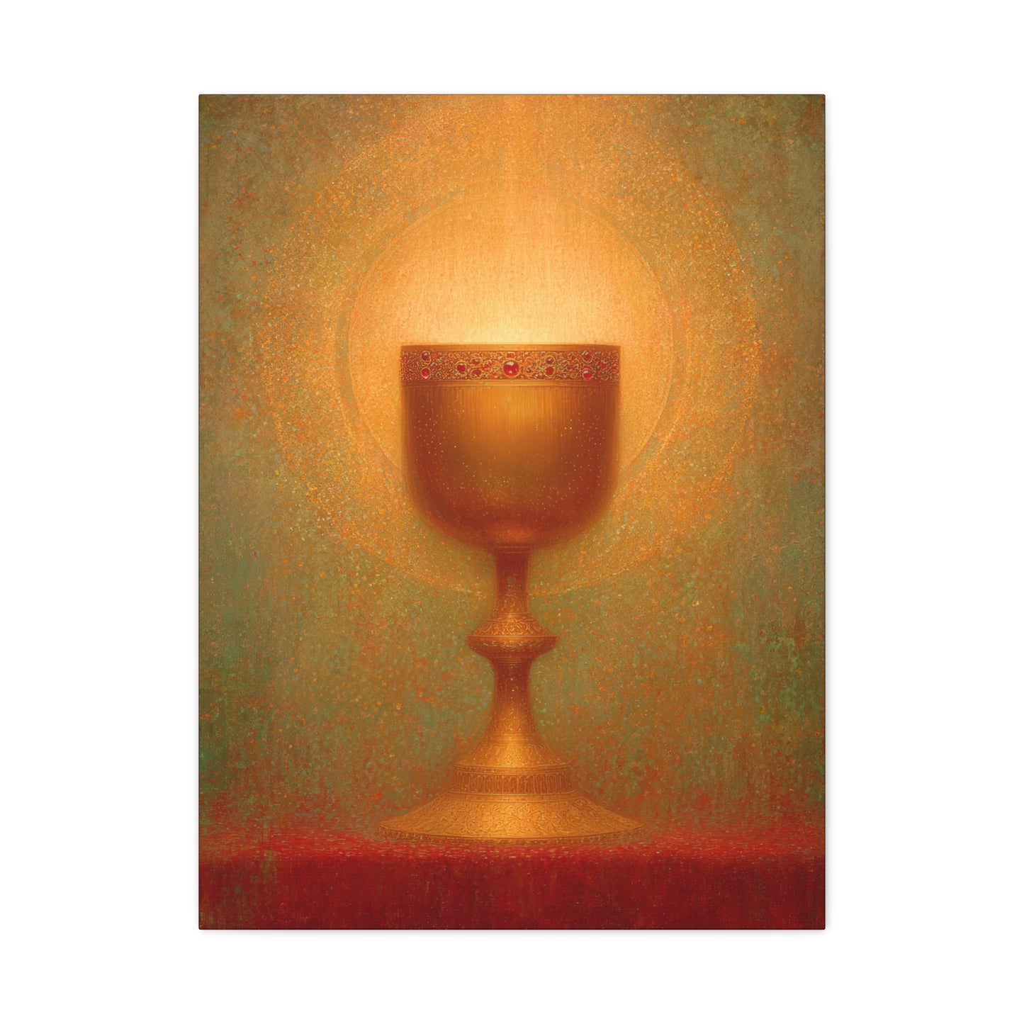 Chalice of the Lamb, Light of the World - The Holy Grail - Gallery Wrapped Canvas - Print - Religious Art for your Home - Catholic Art
