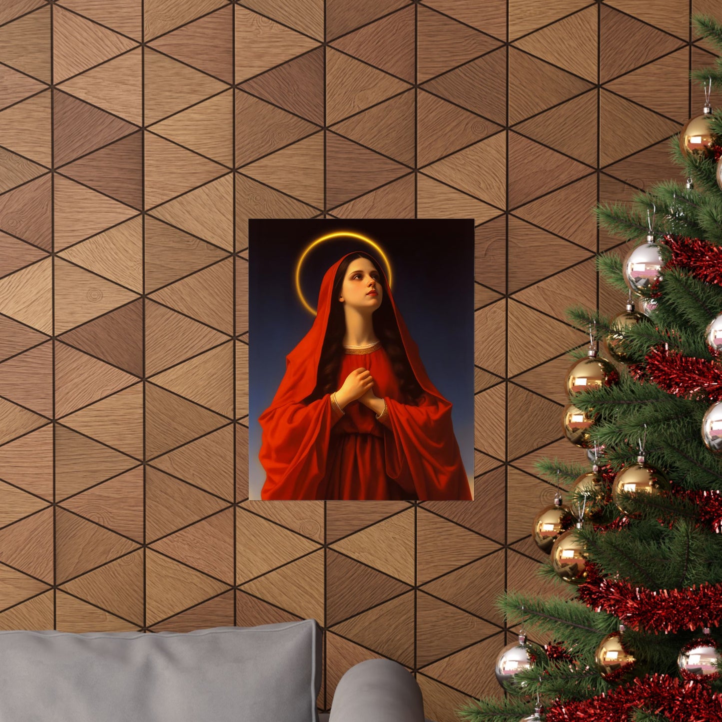 Mary the Blessed Virgin - Sanctified Souls Print - Multiple Sizes - Premium Matte Vertical Posters - Virgin Mary