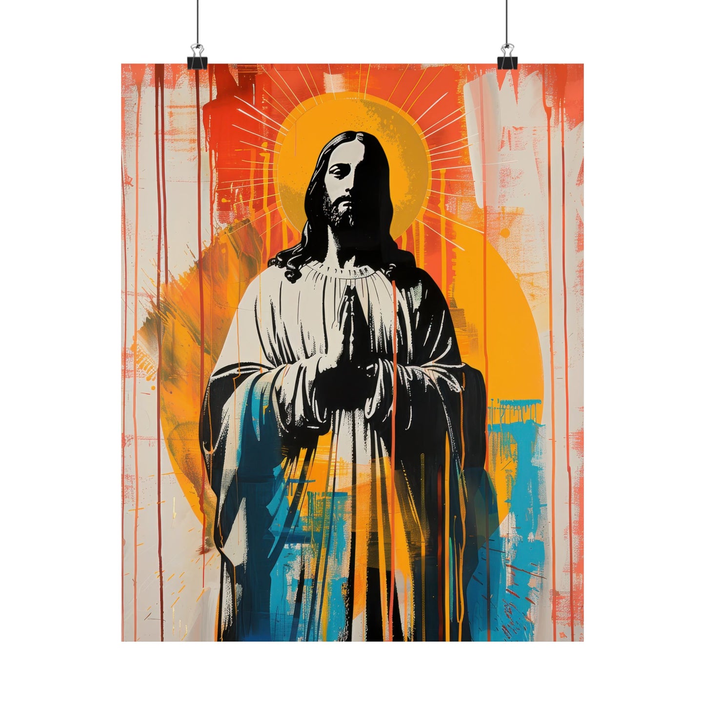 Jesus, King of Peace and Light - Sanctified Souls Print - Multiple Sizes - Premium Posters - Catholic Art - Christian painting