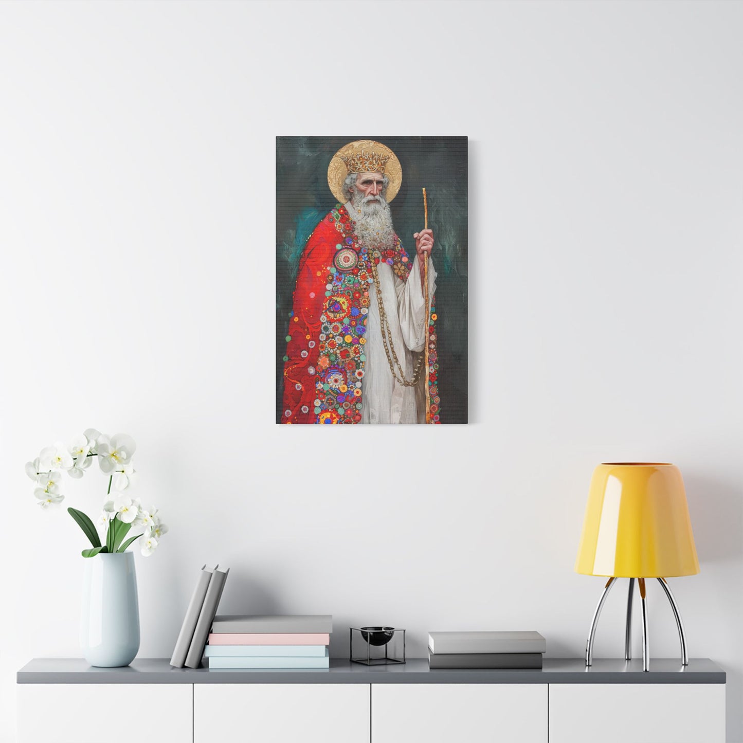 Saint Richard the Pilgrim / Richard of Wessex - Museum Wrapped Canvas - Sanctified Souls Print - Religious Art for your Home