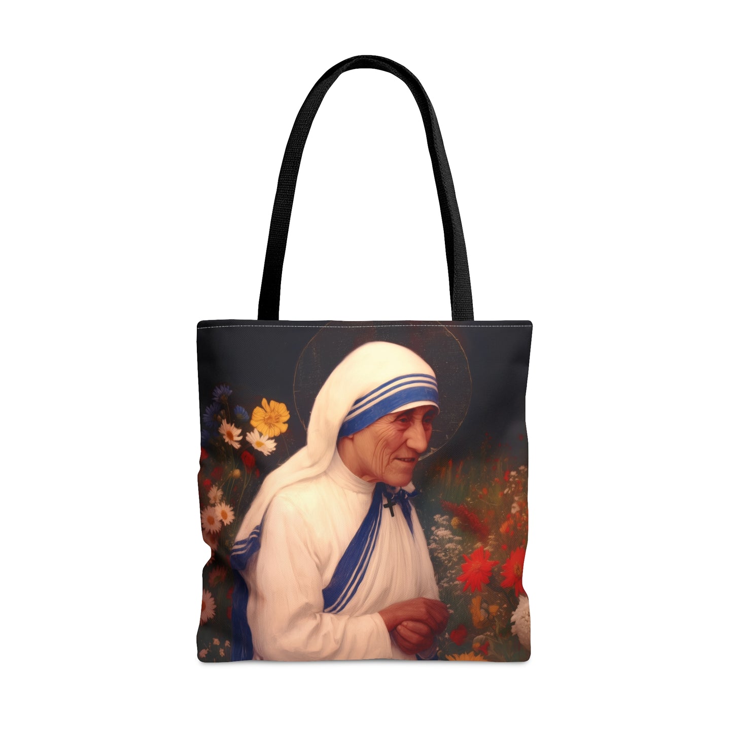 Saint Teresa of Calcutta - Tote Bag - Large Medium Small Faith Art Bag - Bible Study Faith Purse - Double Sided