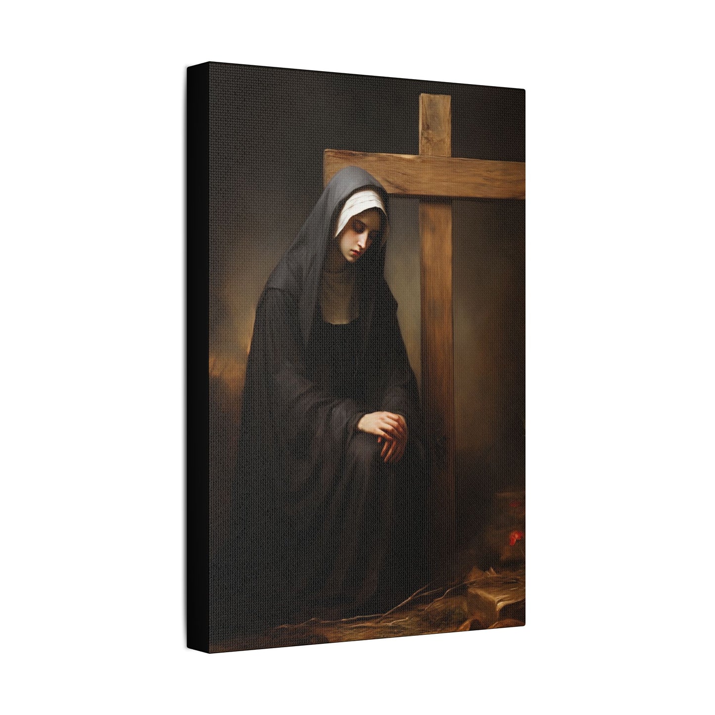 Saint Clare of Montefalco Canvas Print - Multiple Sizes - Catholic Home art - Gallery Wrapped Canvas - Sanctified Souls Print