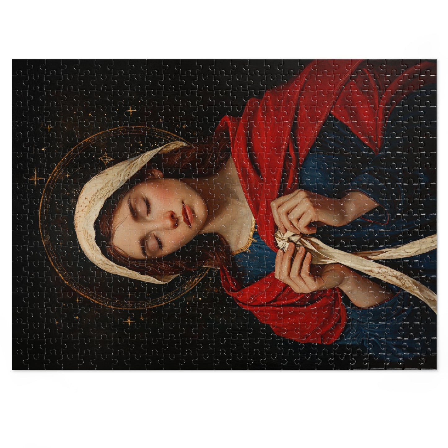 Mary Undoer of Knots - Mother Mary  - Untier of Knots - Marian Art - Puzzle - Keepsake Tin - Jigsaw Puzzle (30, 110, 252, 500,1000-Piece)