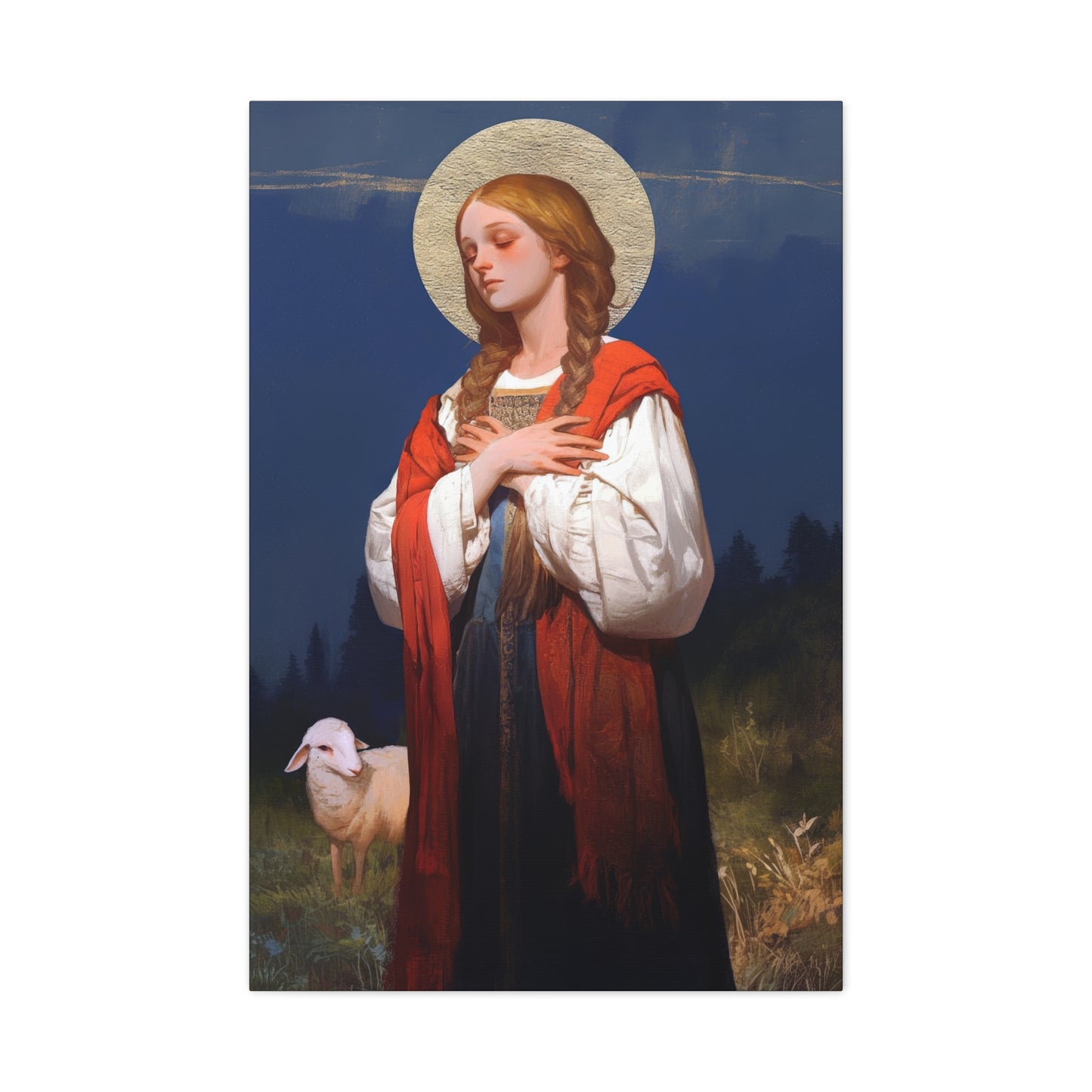 Saint Genevieve - Gallery Wrapped Canvas - Print - Religious Art for your Home - Catholic Art