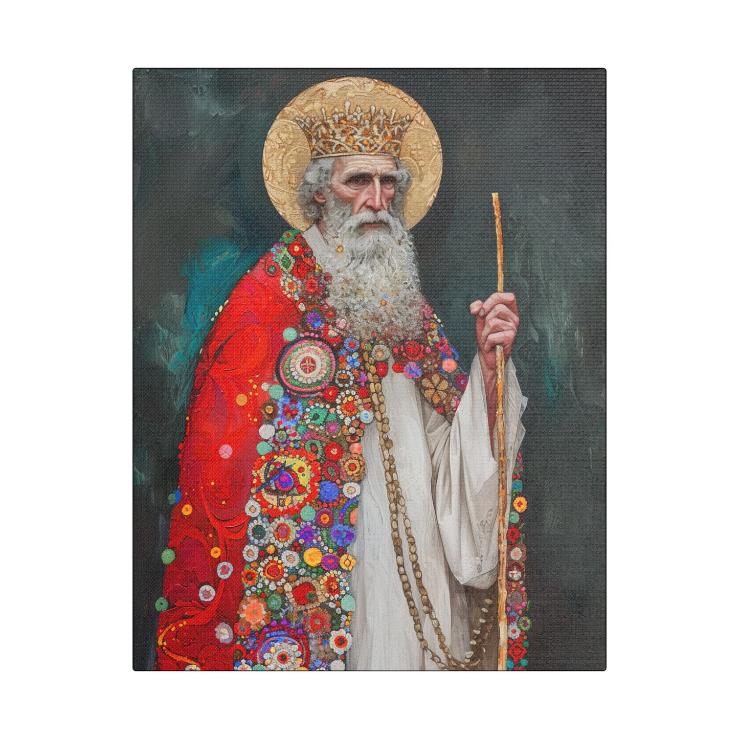 Saint Richard the Pilgrim / Richard of Wessex - Museum Wrapped Canvas - Sanctified Souls Print - Religious Art for your Home