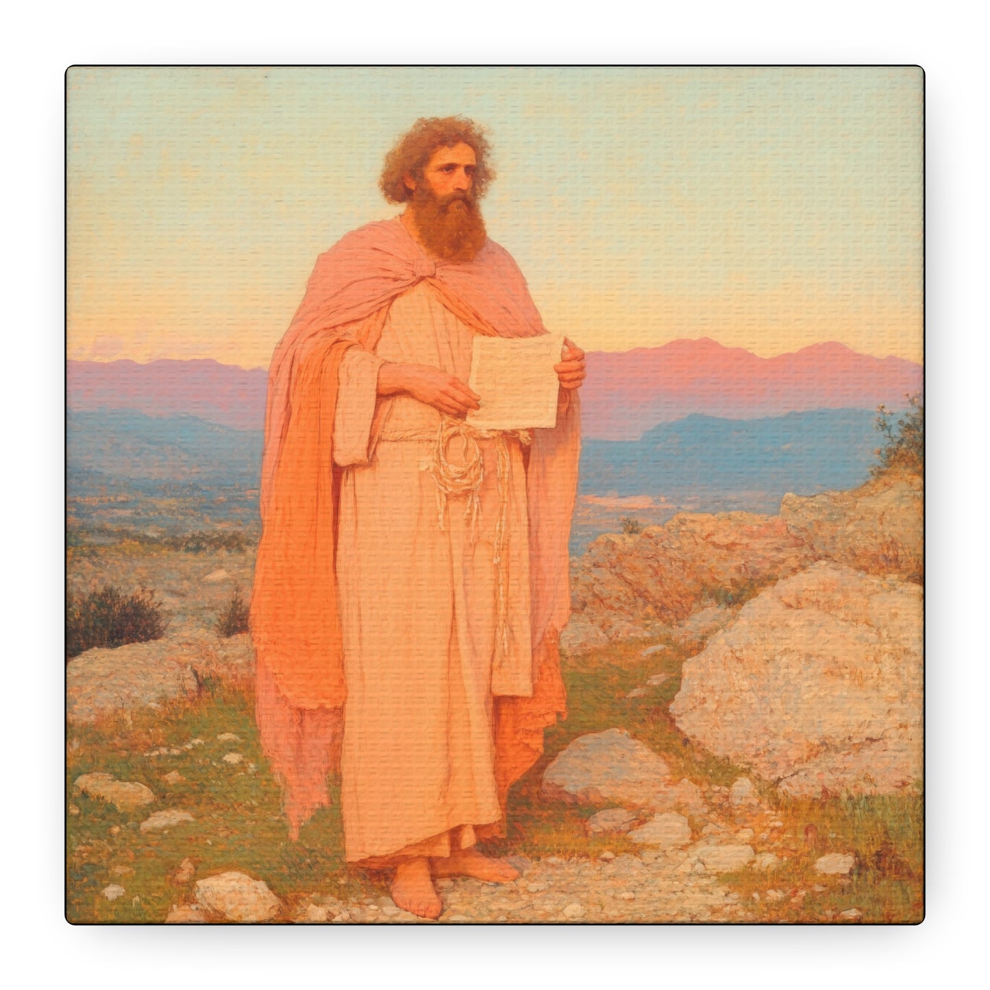 Obadiah - Keeper of the Lord's Warning and Mercy - Gallery Wrapped Canvas - Print - Religious Art for your Home - Catholic Art