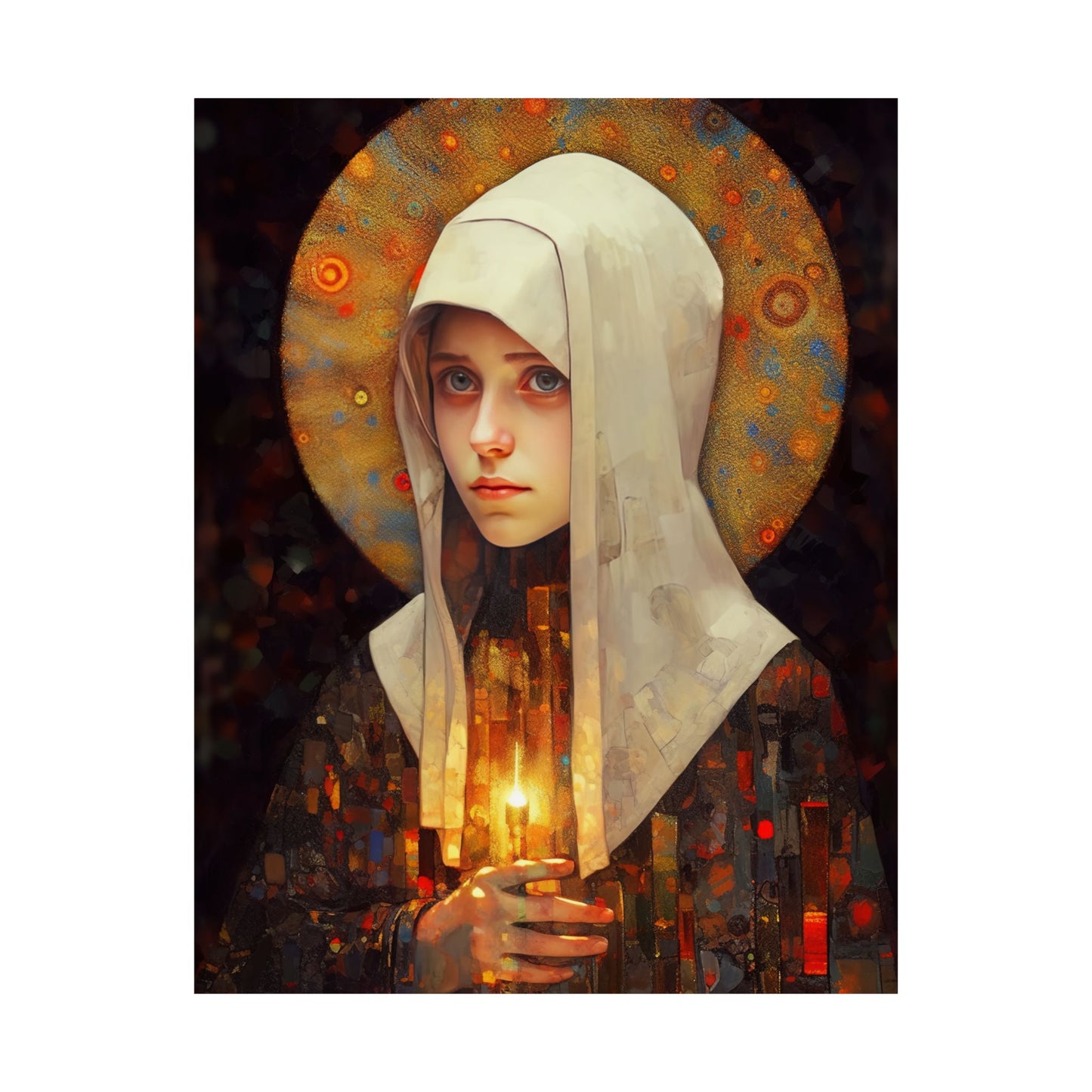 Saint Frances of Rome - Sanctified Souls Print - Multiple Sizes - Premium Matte Vertical Posters