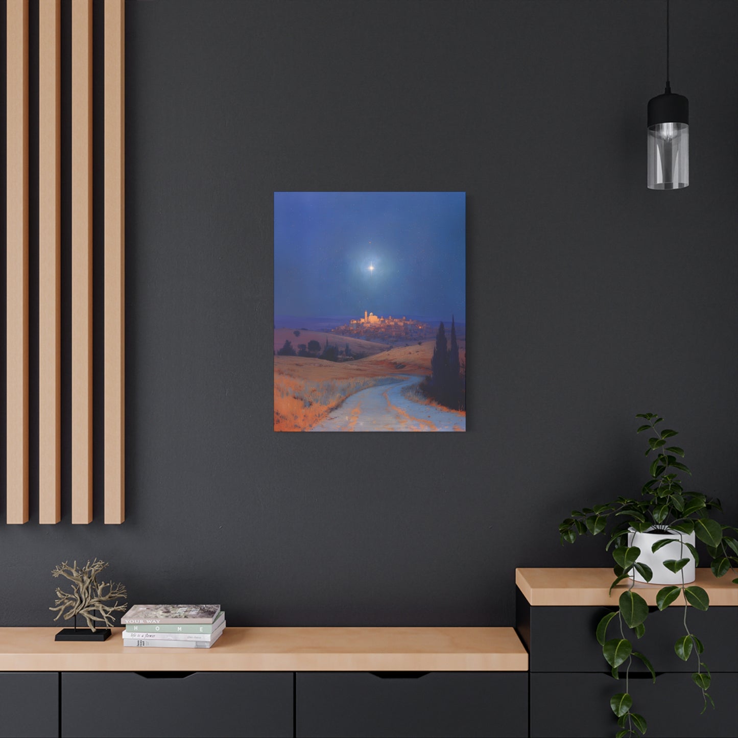 Bethlehem Wrapped in the Light of His Coming - Gallery Wrapped Canvas - Print - Religious Art for your Home - Catholic