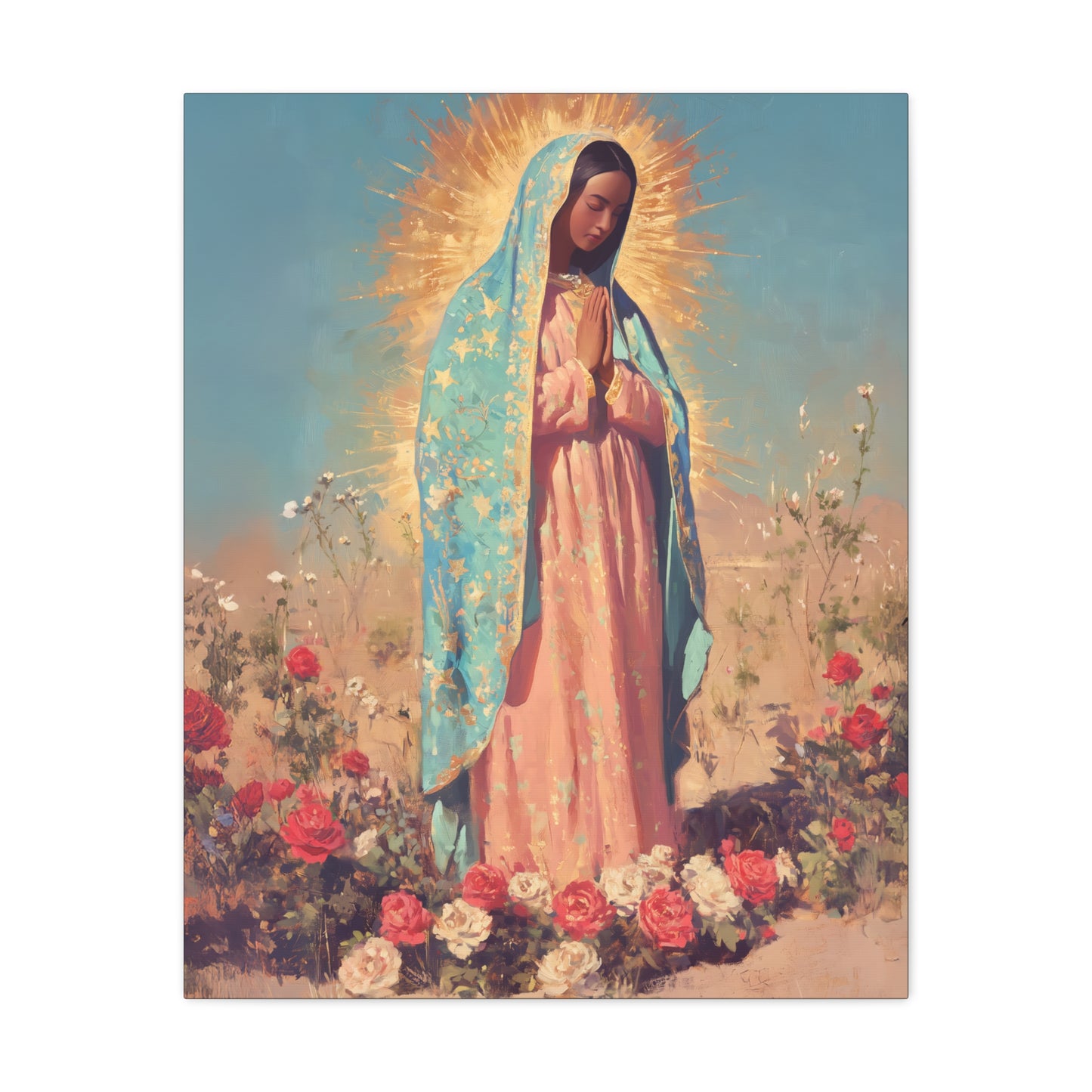 Our Lady of Guadalupe - Gallery Wrapped Canvas - Print - Religious Art for your Home - Catholic Art