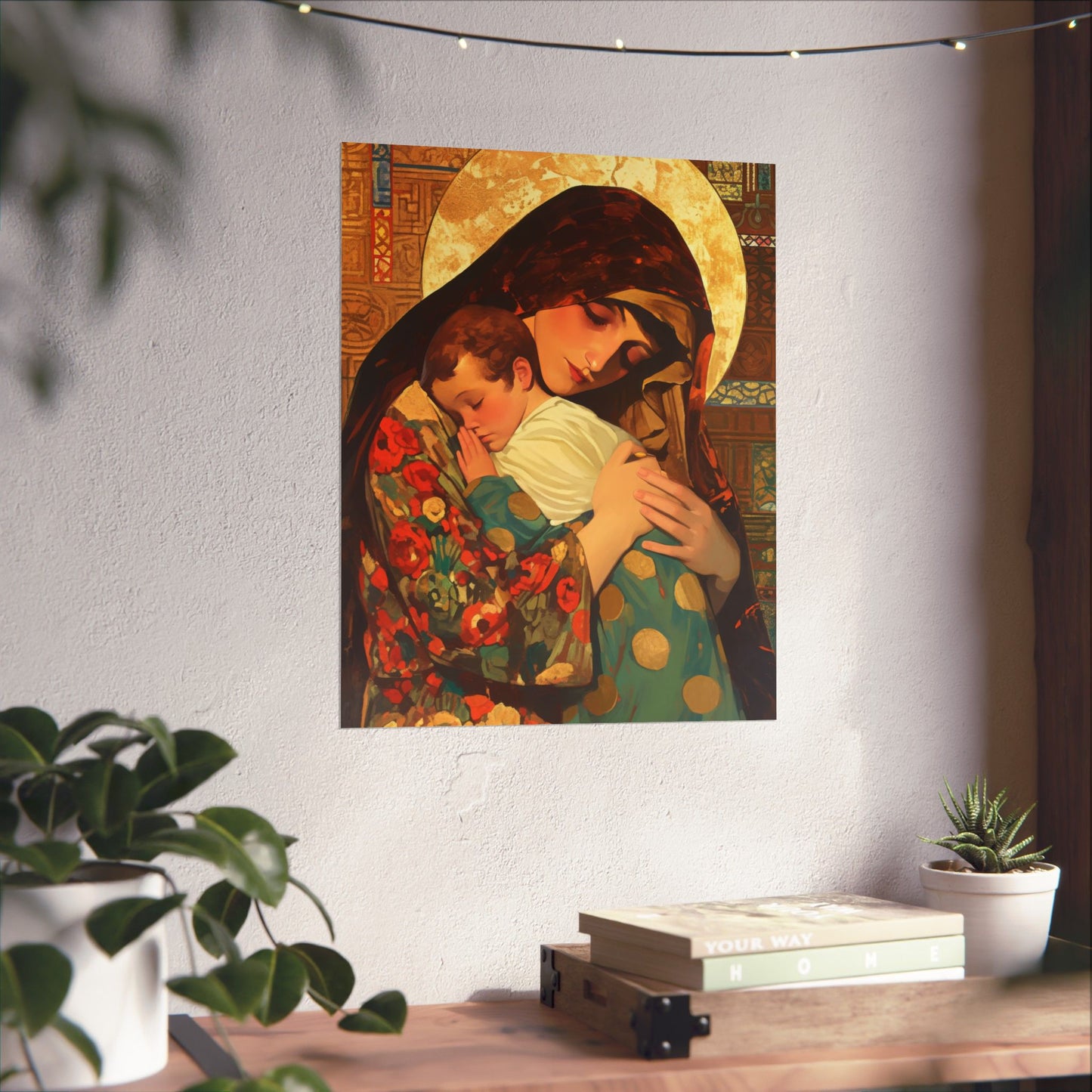 Mary, Mother of God - Divine Mother Poster Print - Sanctified Souls Print - Multiple Sizes - Premium Posters - Catholic Art