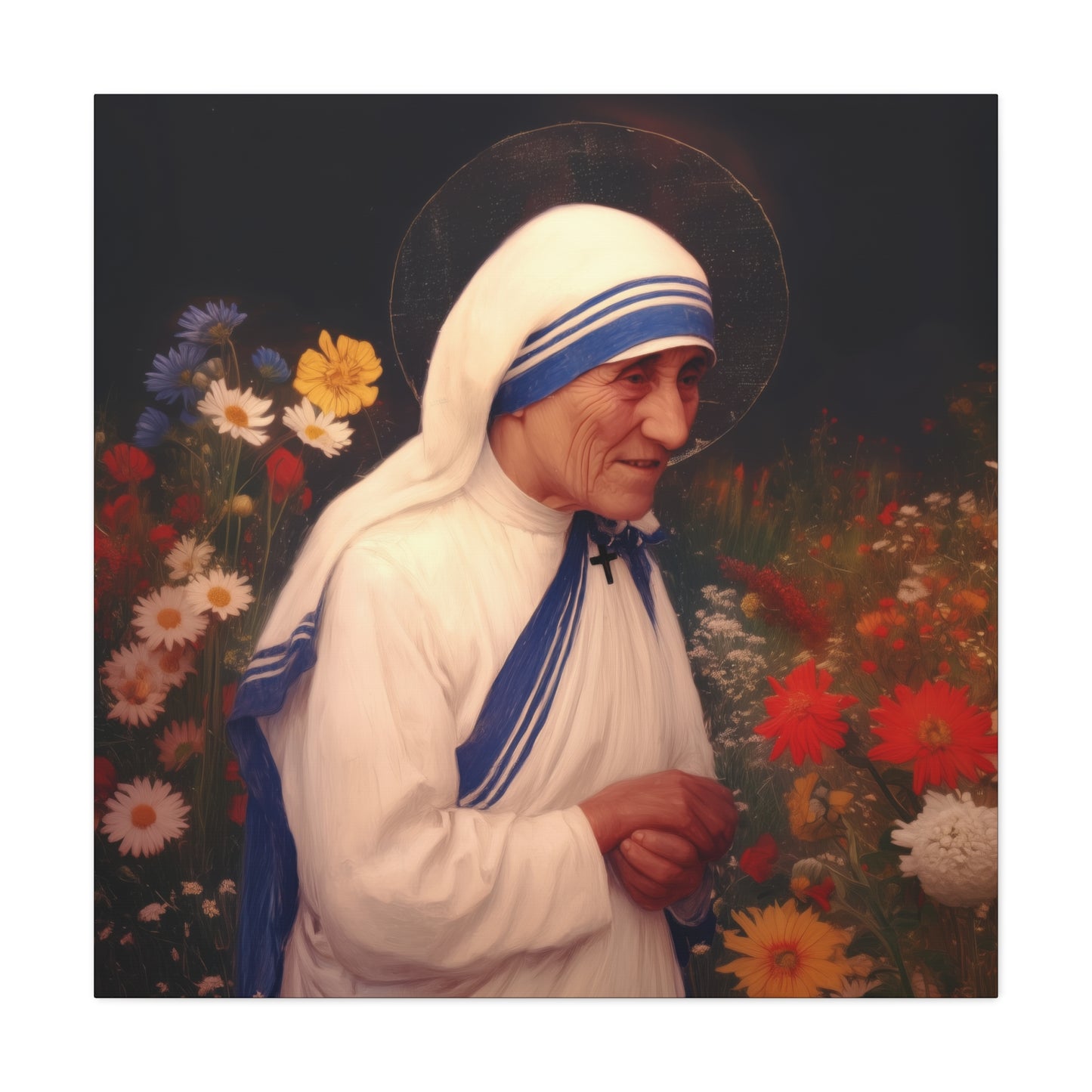 Saint Teresa of Calcutta -  Museum Wrapped Canvas - Sanctified Souls Print - Religious Art for your Home - Catholic Patron Saint Art