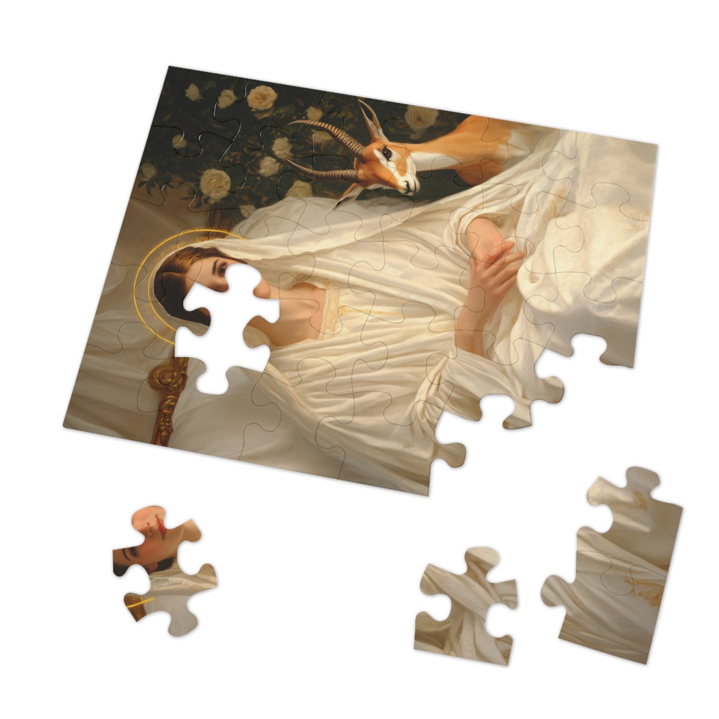 Saint Tabitha - Puzzle and Keepsake Tin - Religious (30, 110, 252, 500,1000) - Religious Puzzle - Gifts for Catholic Families
