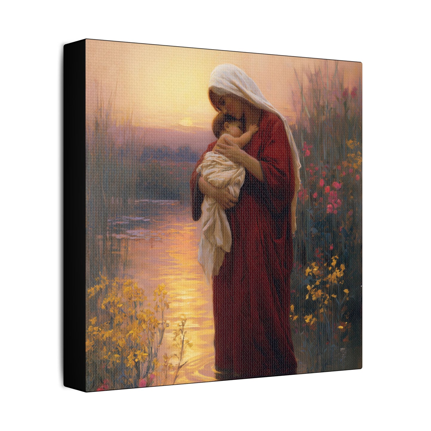 Saint Elizabeth, Mother to John the Baptist -  Museum Wrapped Canvas Print - Multiple Sizes - Catholic Home art Matte Canvas
