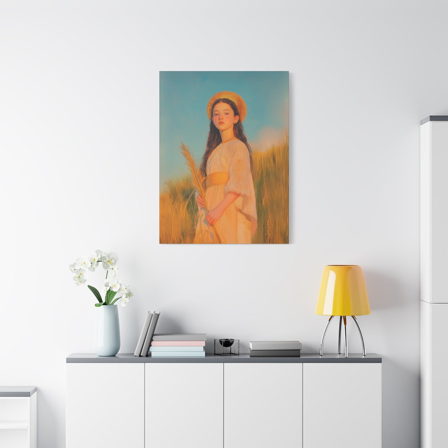 Saint Faith - Multiple Sizes - Catholic Home art - Museum Wrapped Canvas - Sanctified Souls Print - Martyr Saint