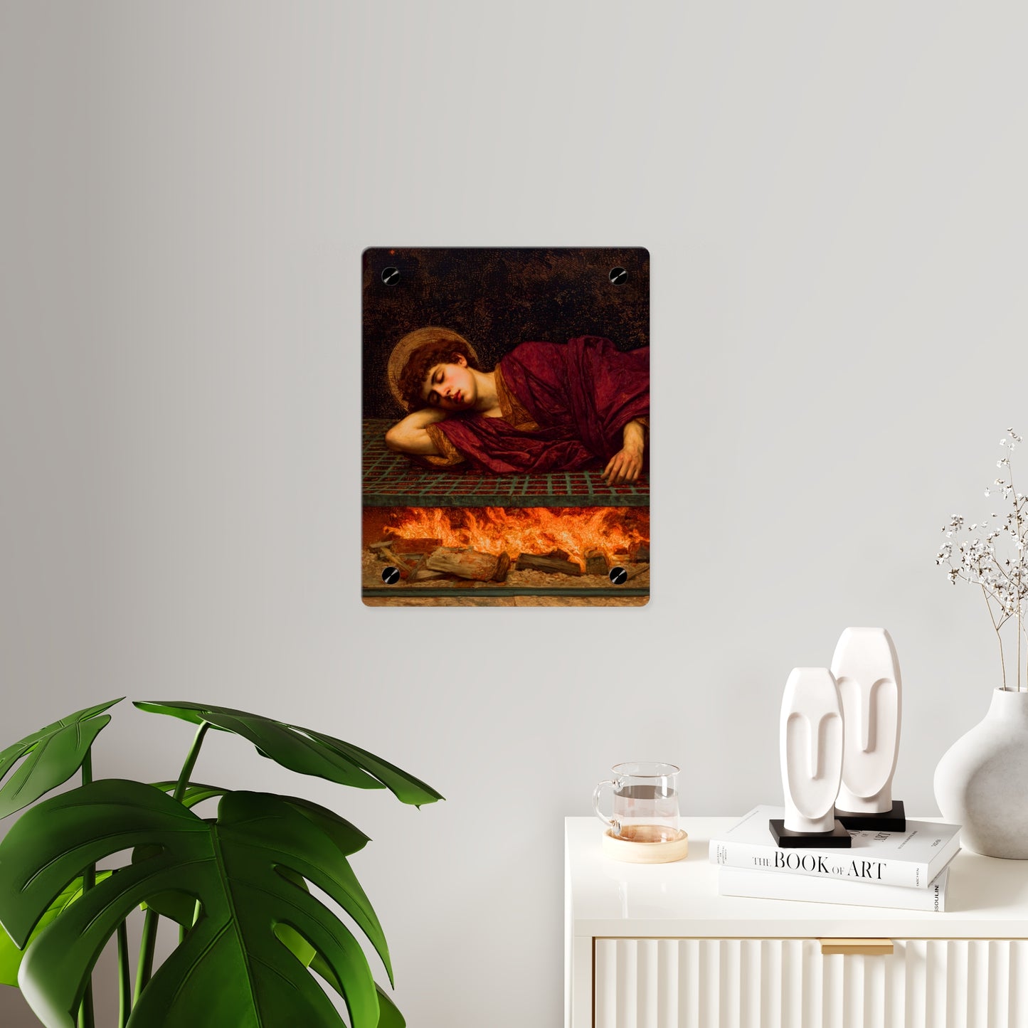 Saint Lawrence Wall Art Panel - Ready to Hang Acrylic Print - Catholic Saint Art - Patron Saint Print - No Frame needed