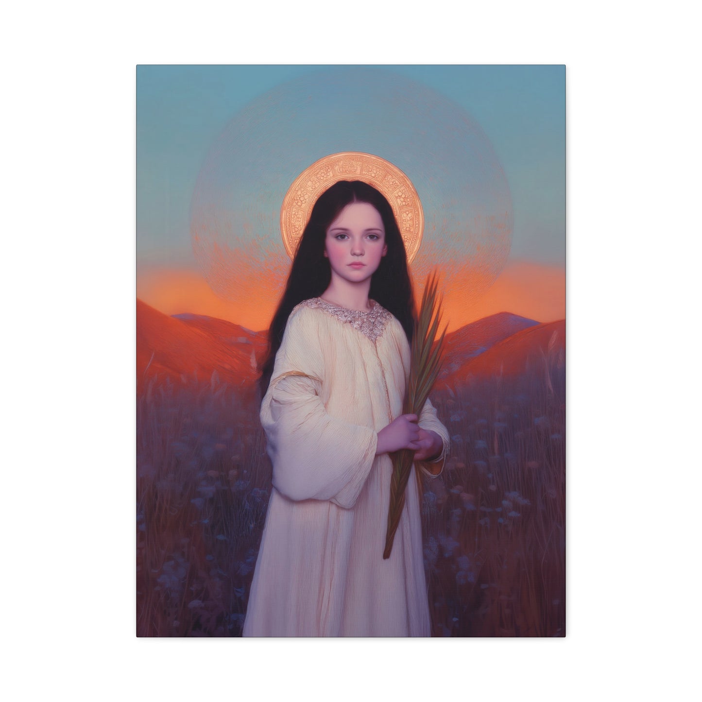 Saint Hope - Multiple Sizes - Catholic Home art - Museum Wrapped Canvas - Sanctified Souls Print - Martyr Saint