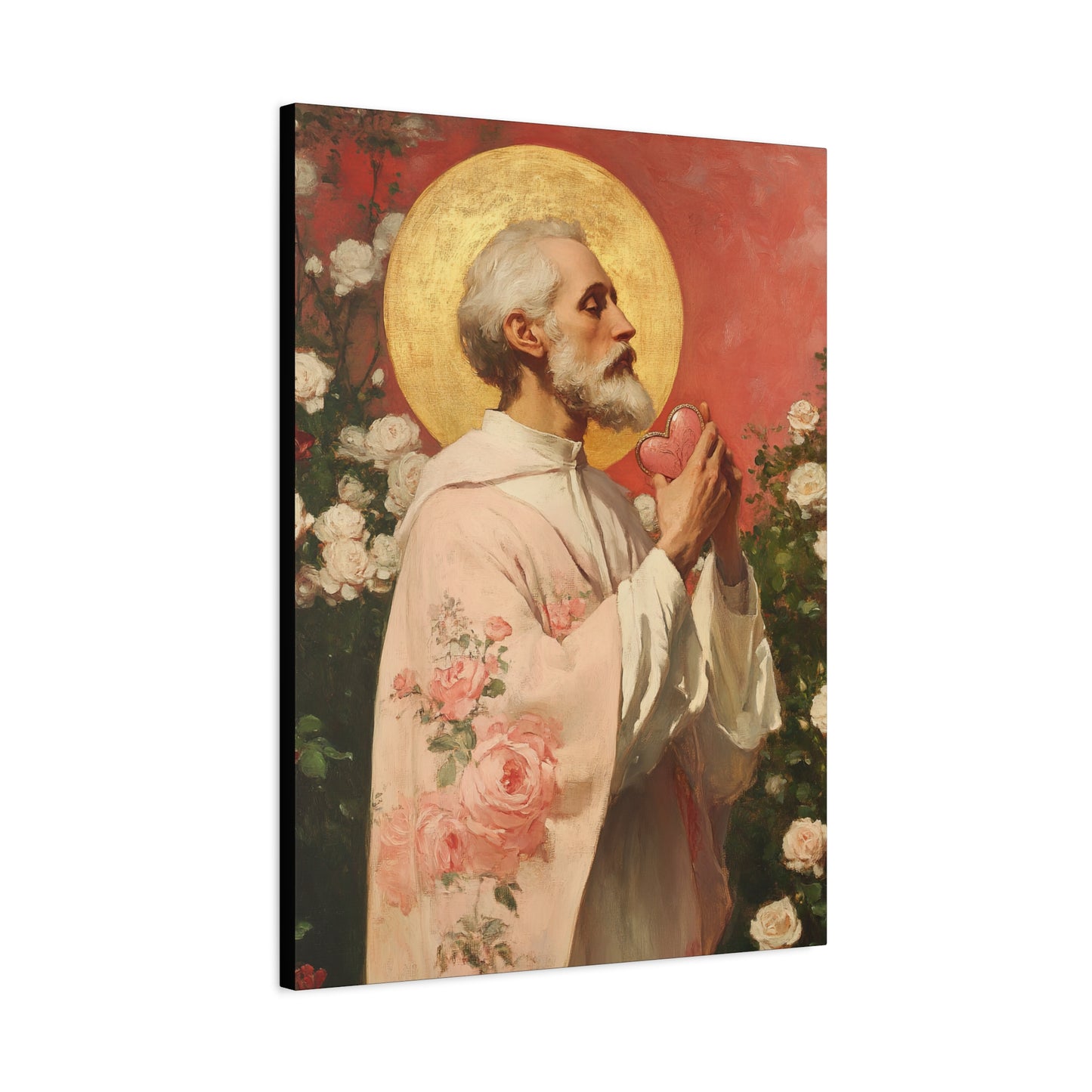 Saint Valentine - Multiple Sizes - Catholic Home art - Museum Wrapped Canvas - Sanctified Souls Print - Catholic Saint Art