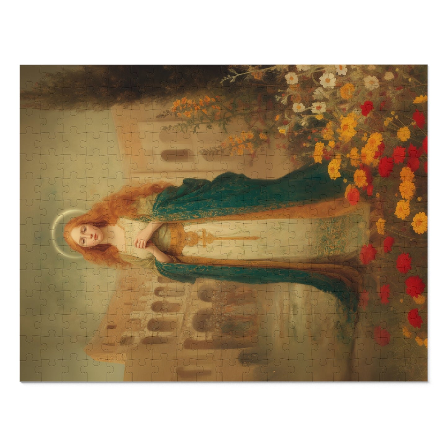 Saint Justina - Puzzle and Tin - Religious Jigsaw Puzzle (30, 110, 252, 500,1000) - Gift Catholic Families - Religious Art Puzzle