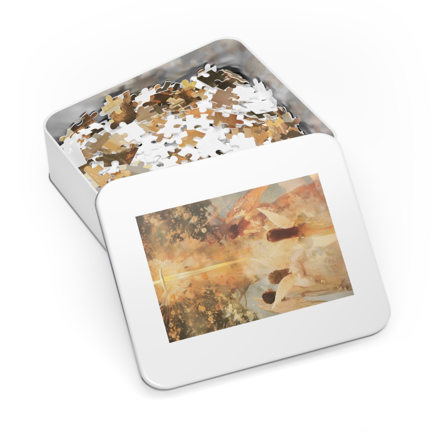 The Watchers of the First Dawn - Guardians of Eden - Puzzle & Keepsake Tin - Religious Jigsaw Puzzle (30, 110, 252, 500,1000-Piece)