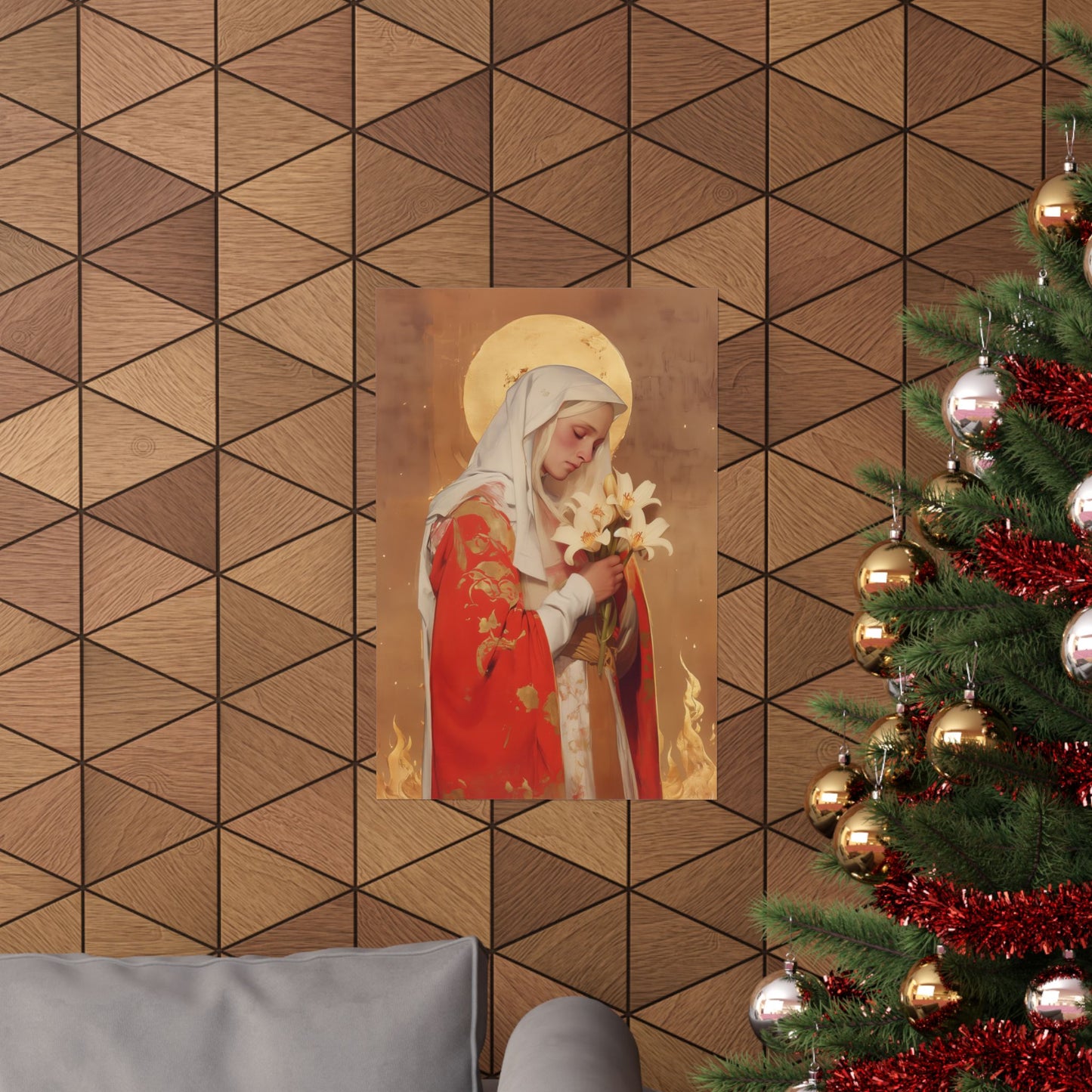 Saint Faith of Agen - Sanctified Souls Print - Multiple Sizes - Premium Matte Vertical Posters