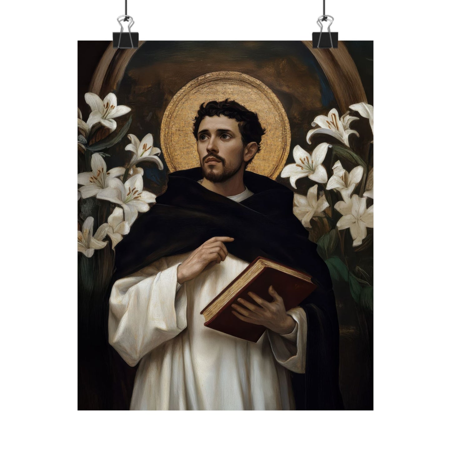 Saint Dominic - Sanctified Souls Print - Multiple Sizes - Premium Posters - Catholic Art - Christian Home Decor Artwork