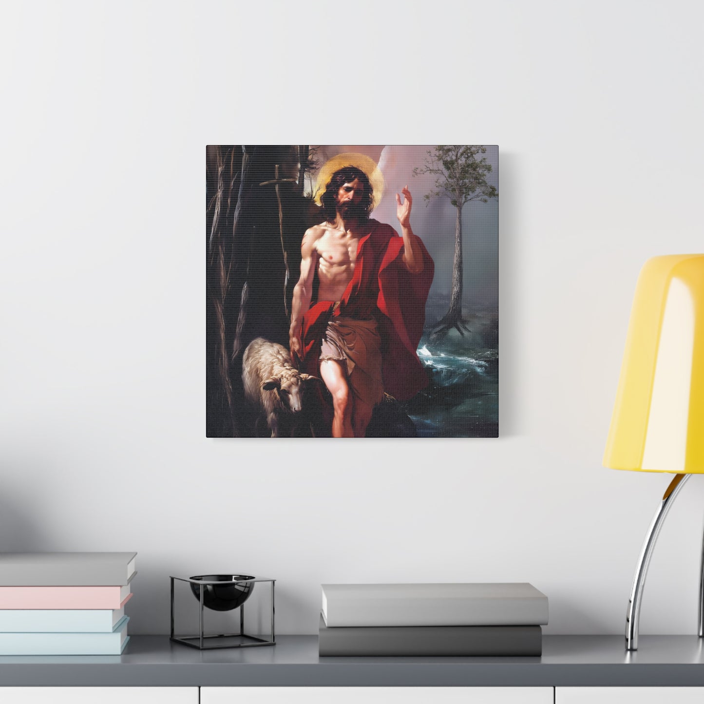 Saint John the Baptist -  Museum Wrapped Canvas - Sanctified Souls Print - Religious Art for your Home - Catholic Patron Saint Art
