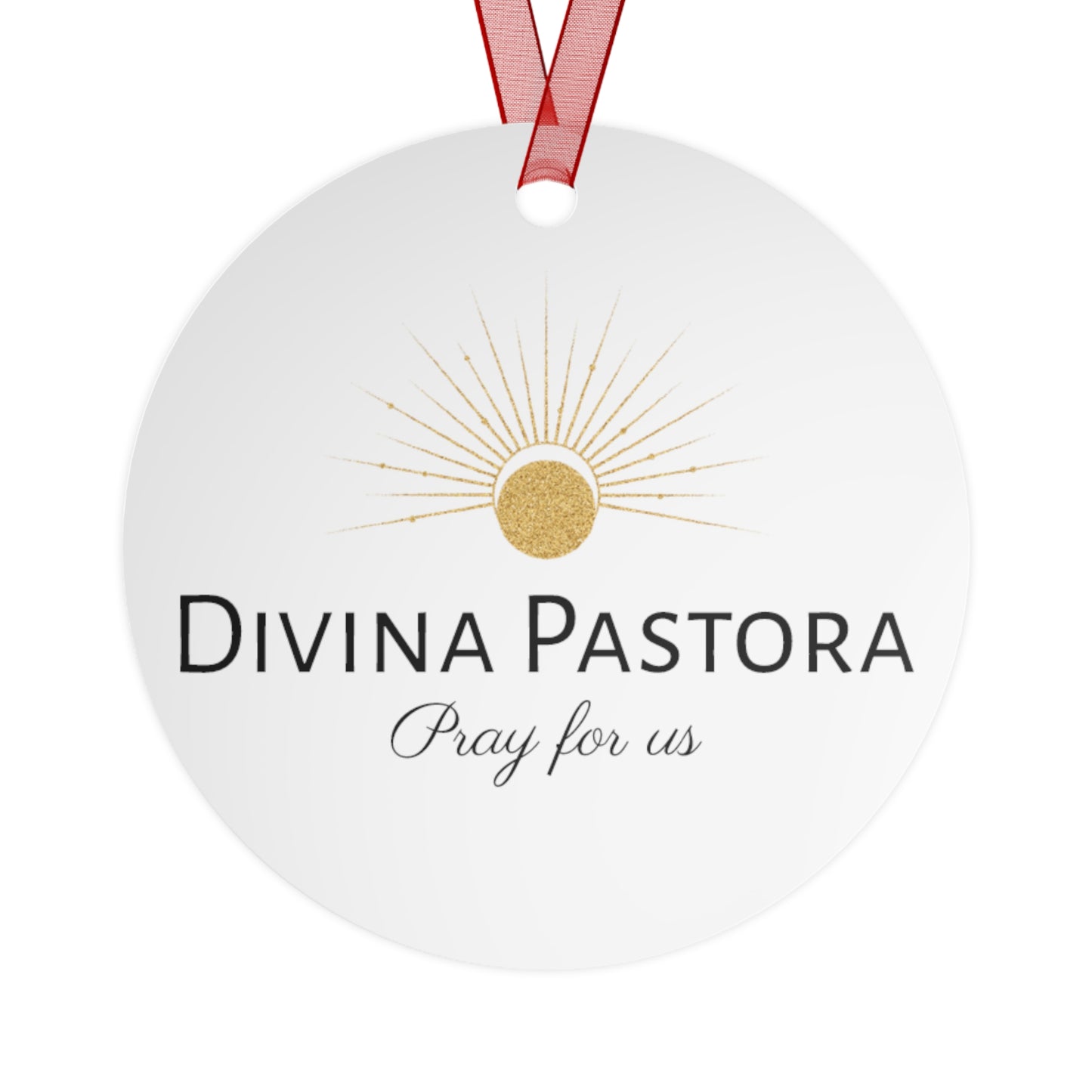 Divina Pastora - Divine Shepherdess - Marian Title - Mother Mary - Metal Ornament - Religious Holiday Christmas Ornament