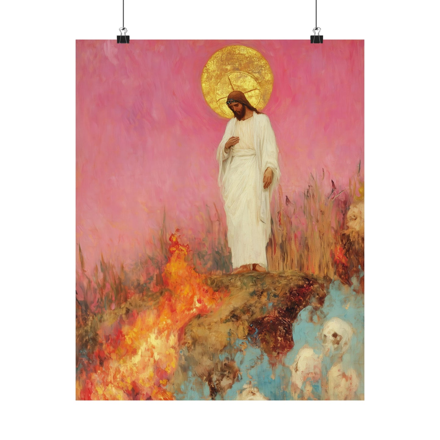 The Stone Cracked Beneath His Feet - Sanctified Souls Print - Multiple Sizes - Premium Matte Vertical Posters - Catholic