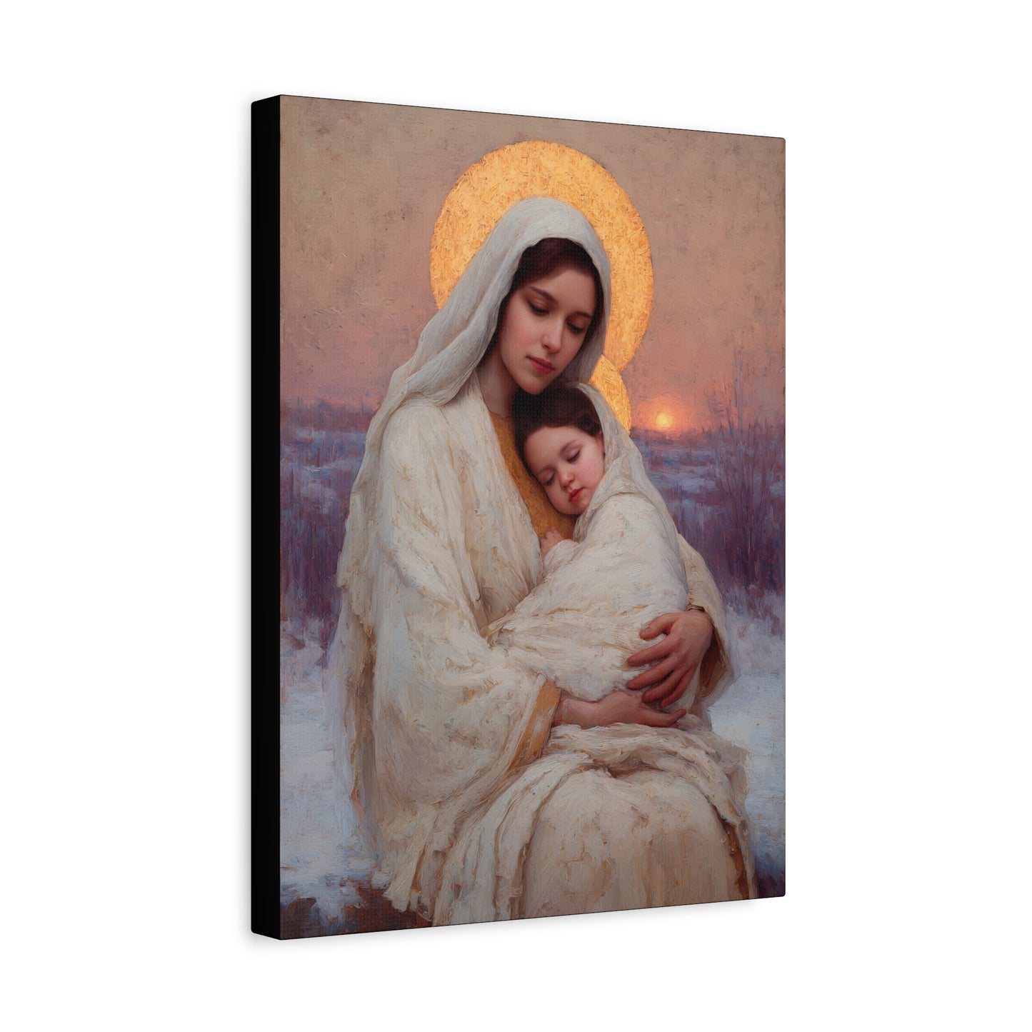 The Love That Stays - Mother Mary and the Christ Child - Gallery Wrapped Canvas - Print - Religious Art for your Home - Catholic Art Print