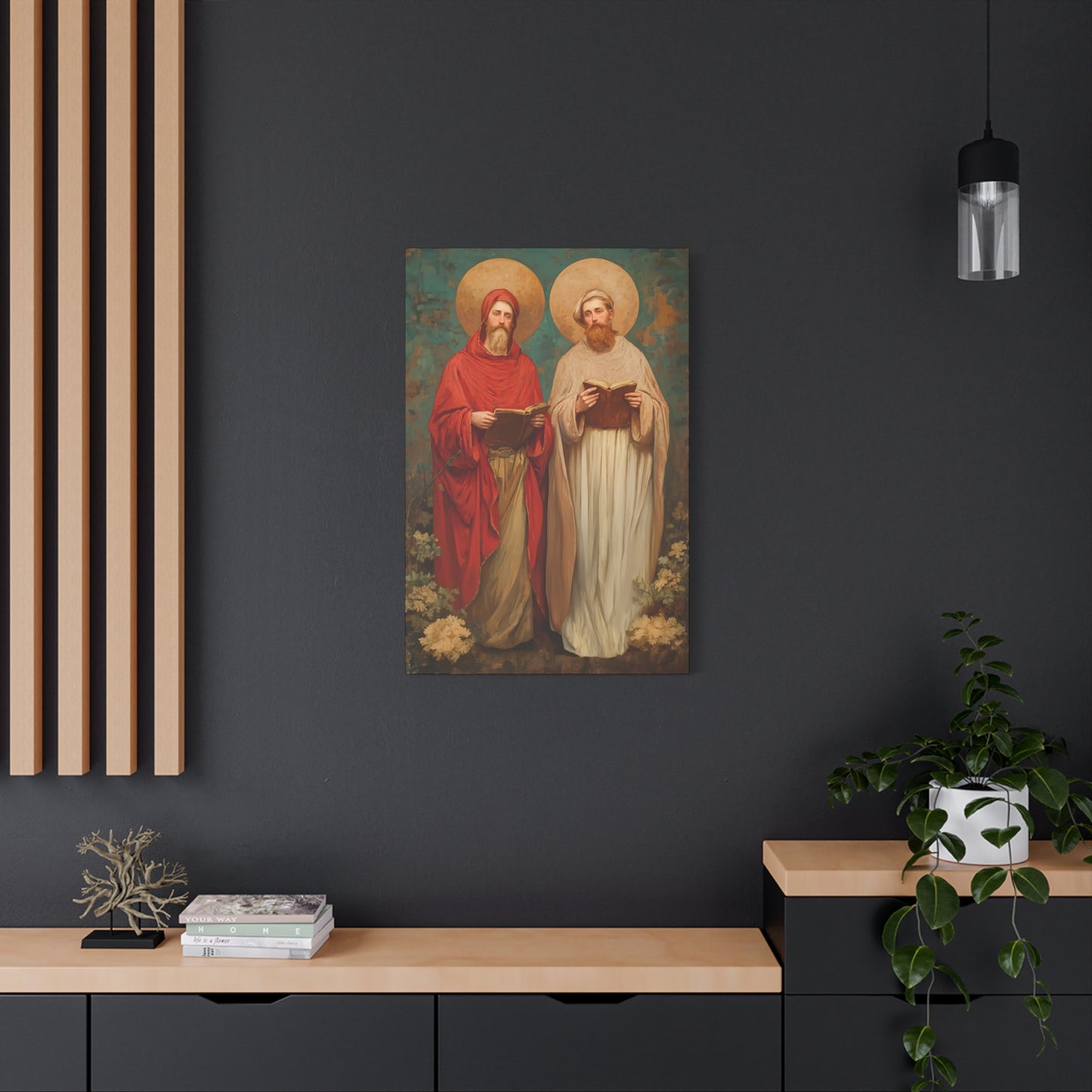 Saints Cosmas and Damian - Multiple Sizes - Catholic Home art - Museum Wrapped Canvas - Sanctified Souls Print - Catholic Martyr Art