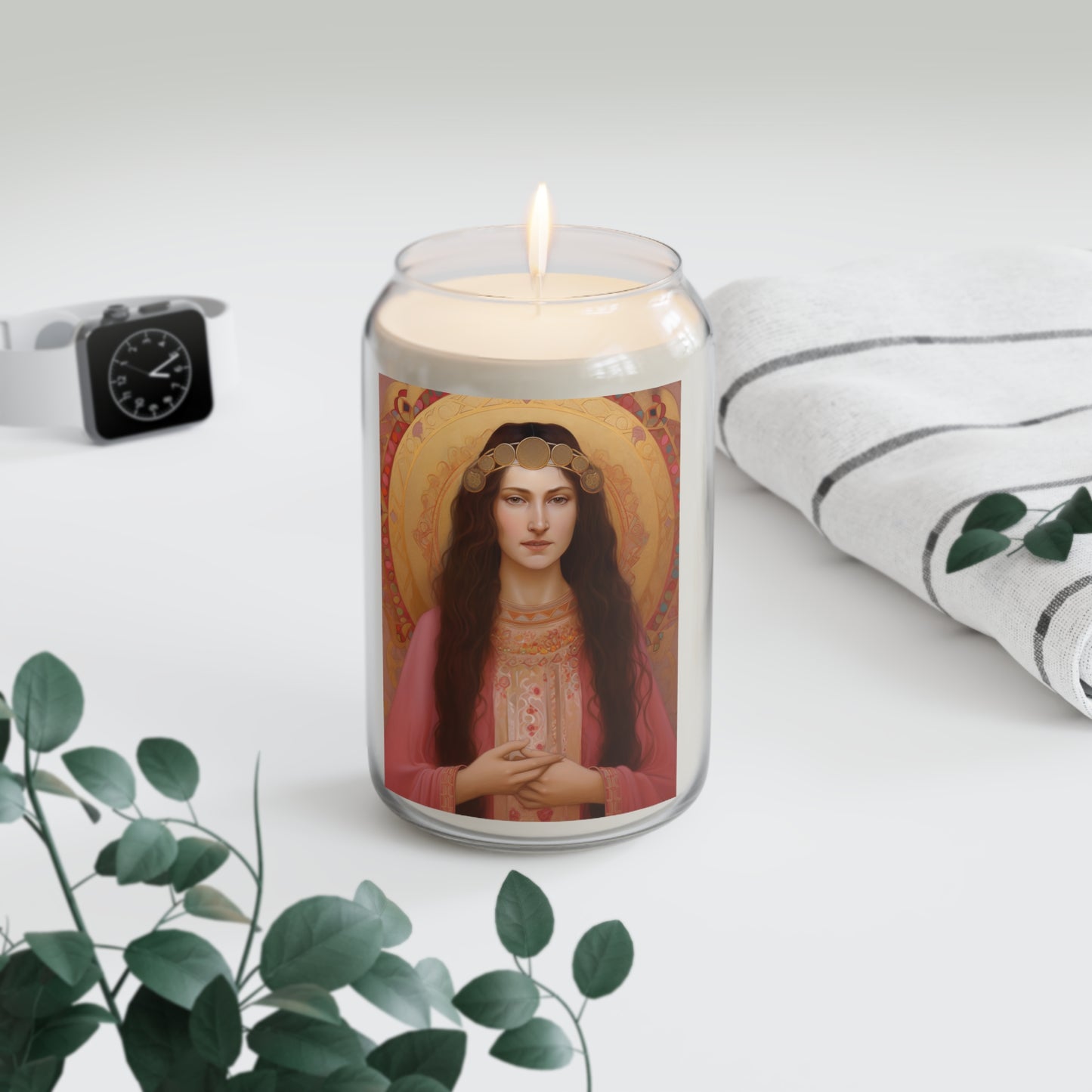 Saint Apollonia  - Scented Prayer Candle, 13.75oz - Tall Size - Religious Prayer Candle - Catholic Art