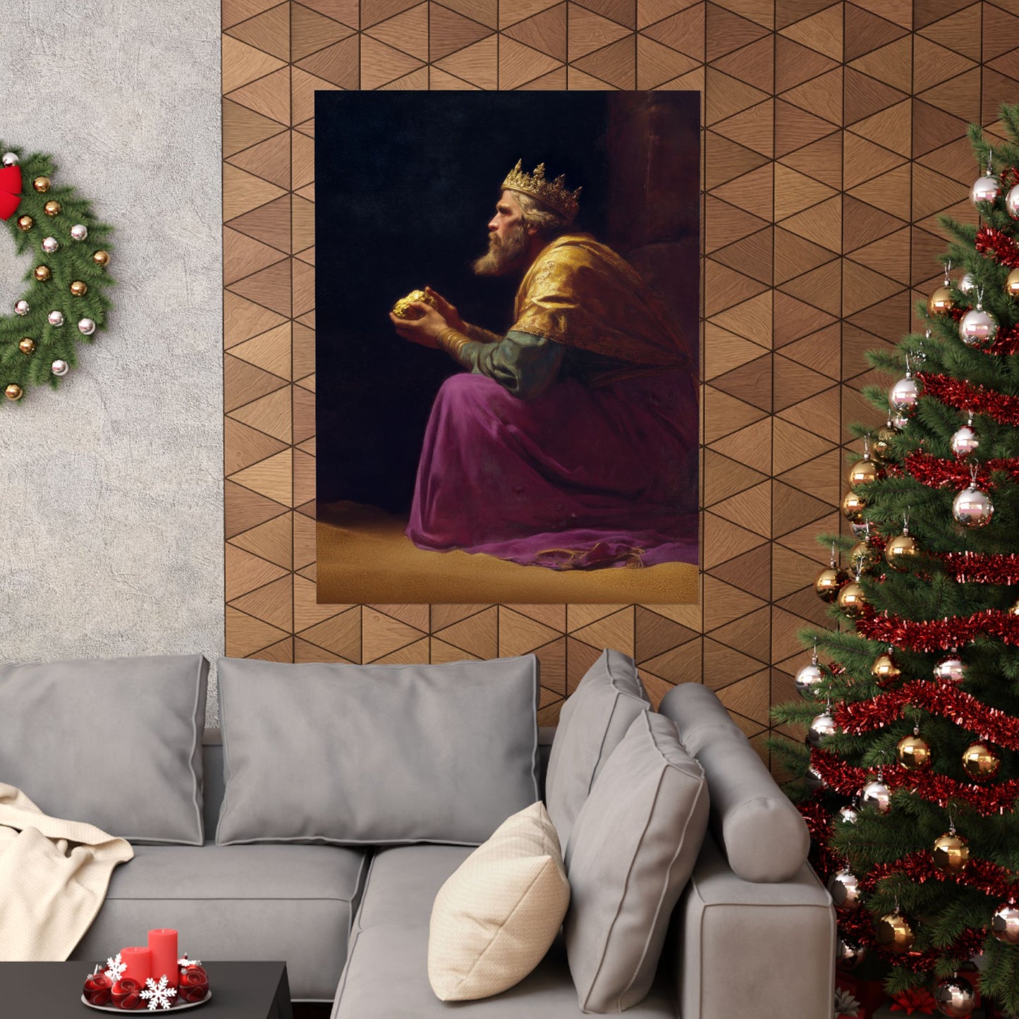 Melchior and the Gift Fit for a King - 3 Wise Men - Sanctified Souls Print - Multiple Sizes - Premium Matte Vertical Posters