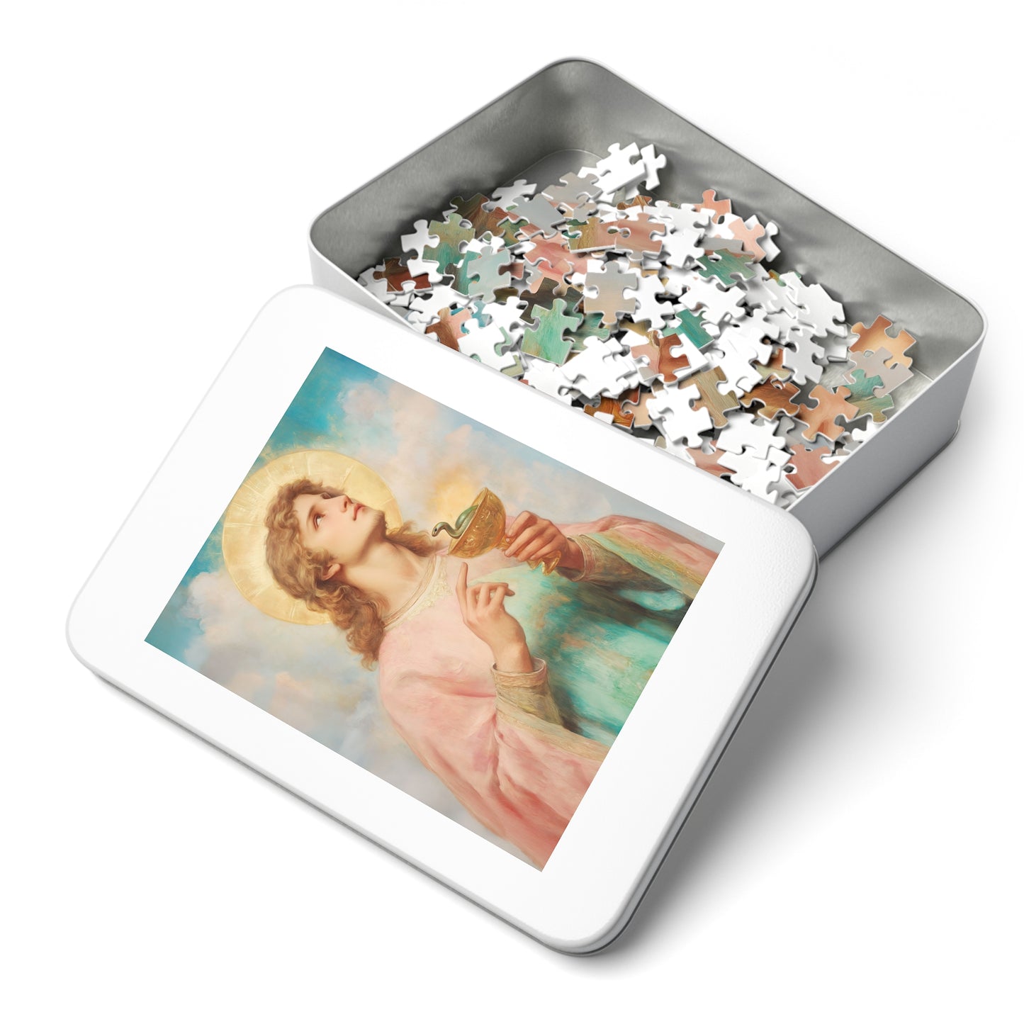 Saint John the Apostle - Puzzle and Keepsake Tin - Religious Jigsaw Puzzle (30, 110, 252, 500,1000-Piece) - Religious Puzzle