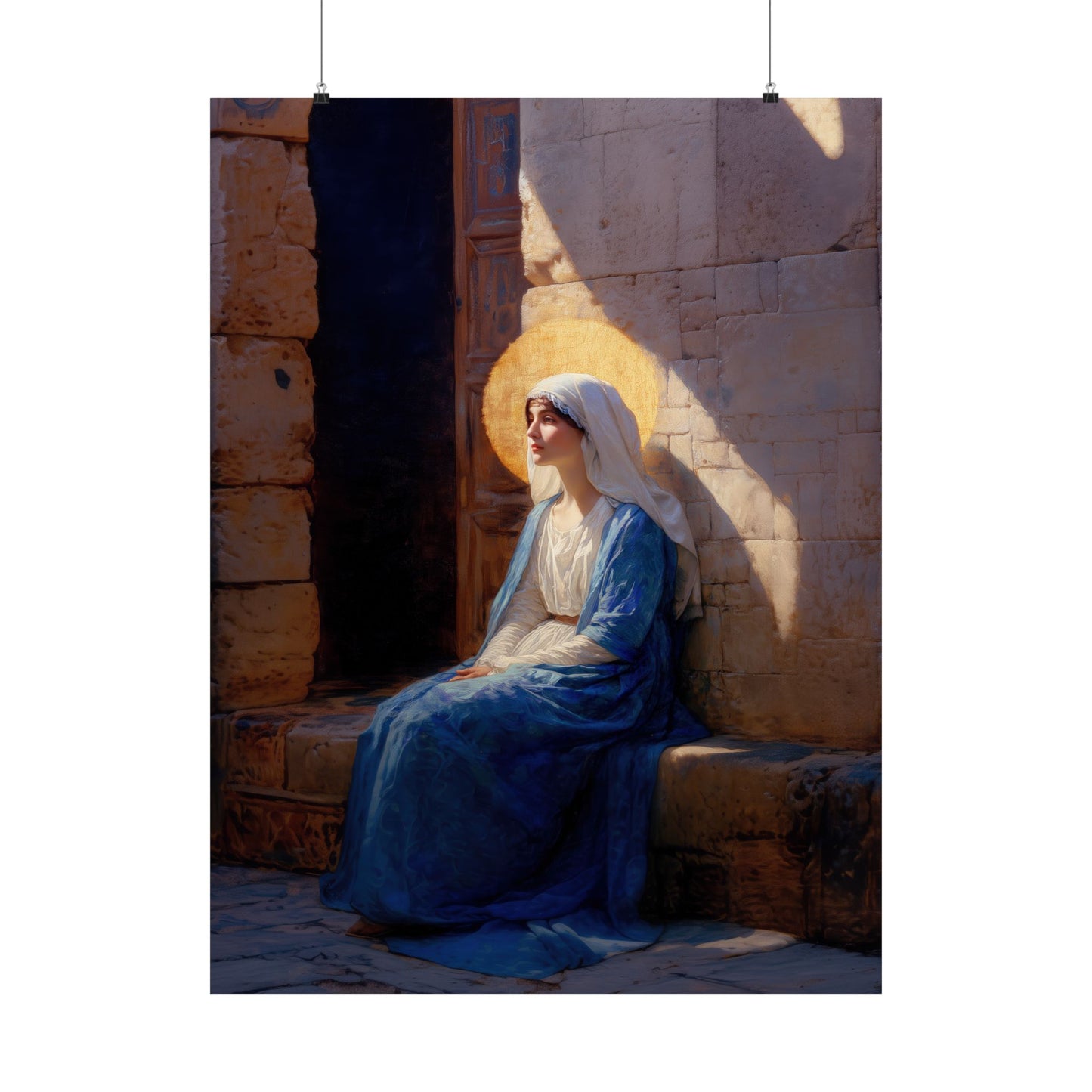 The Quiet Fiat That Split the Darkness, Mary's Yes - Sanctified Souls Print - Multiple Sizes - Premium Matte Vertical Posters