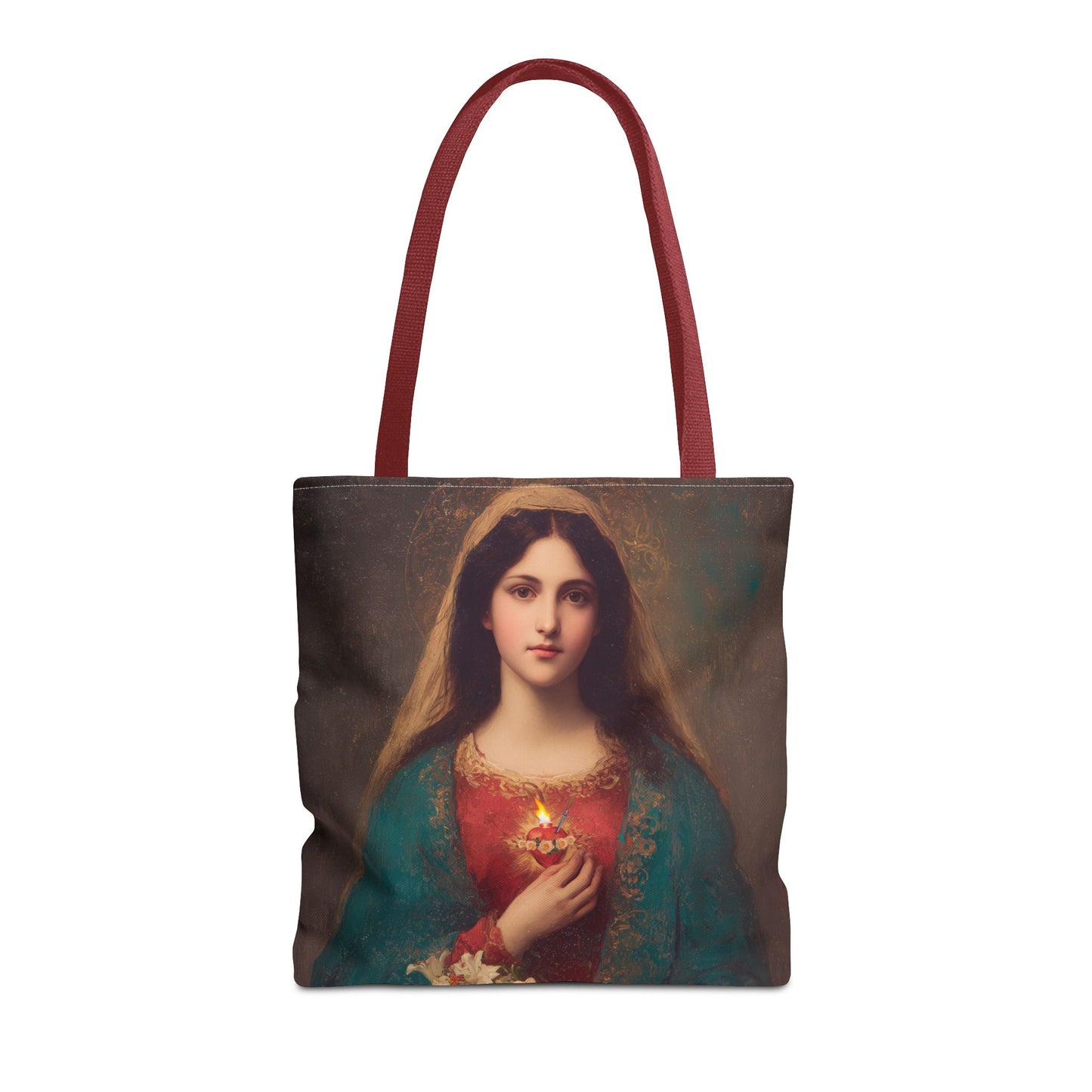 The Immaculate Heart of Mary - Mother Mary - Marian Art - Tote Bag - Large Medium Small Faith Art Bag - Tote Purse - Double Sided
